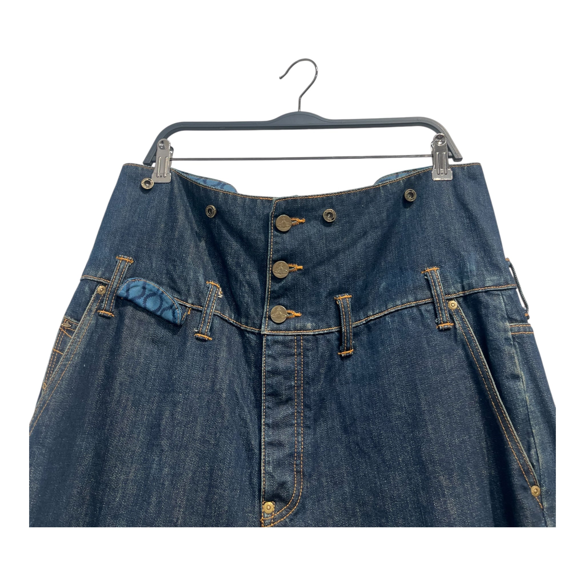 Vivienne Westwood/Levis CALIFORNIA/Pants/32/Cotton/NVY/HIGH RISE BUTOON WAIST view 3