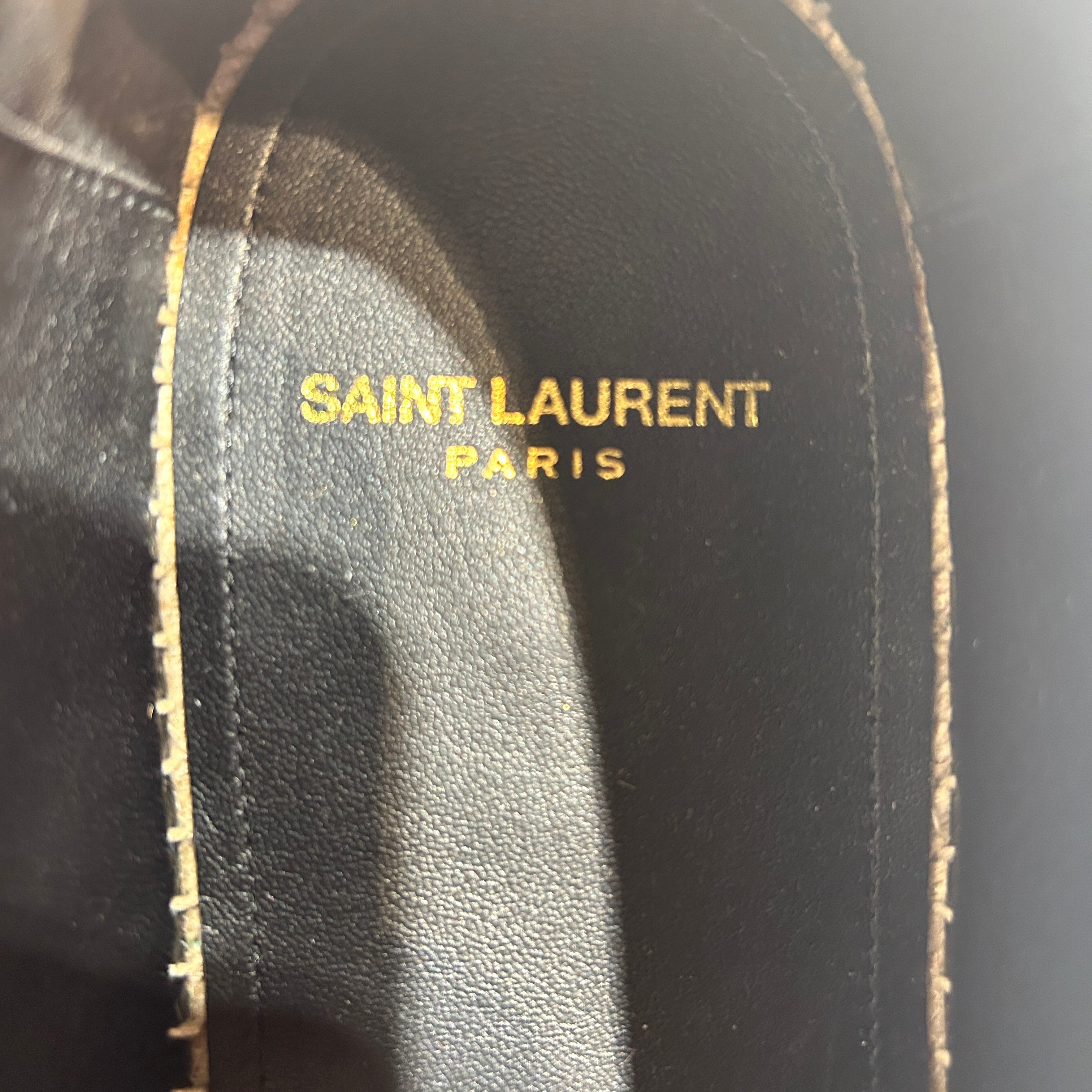 SAINT LAURENT/Sandals/EU 44/Paisley/Cotton/RED/Red Bandana Espadrilles view 3
