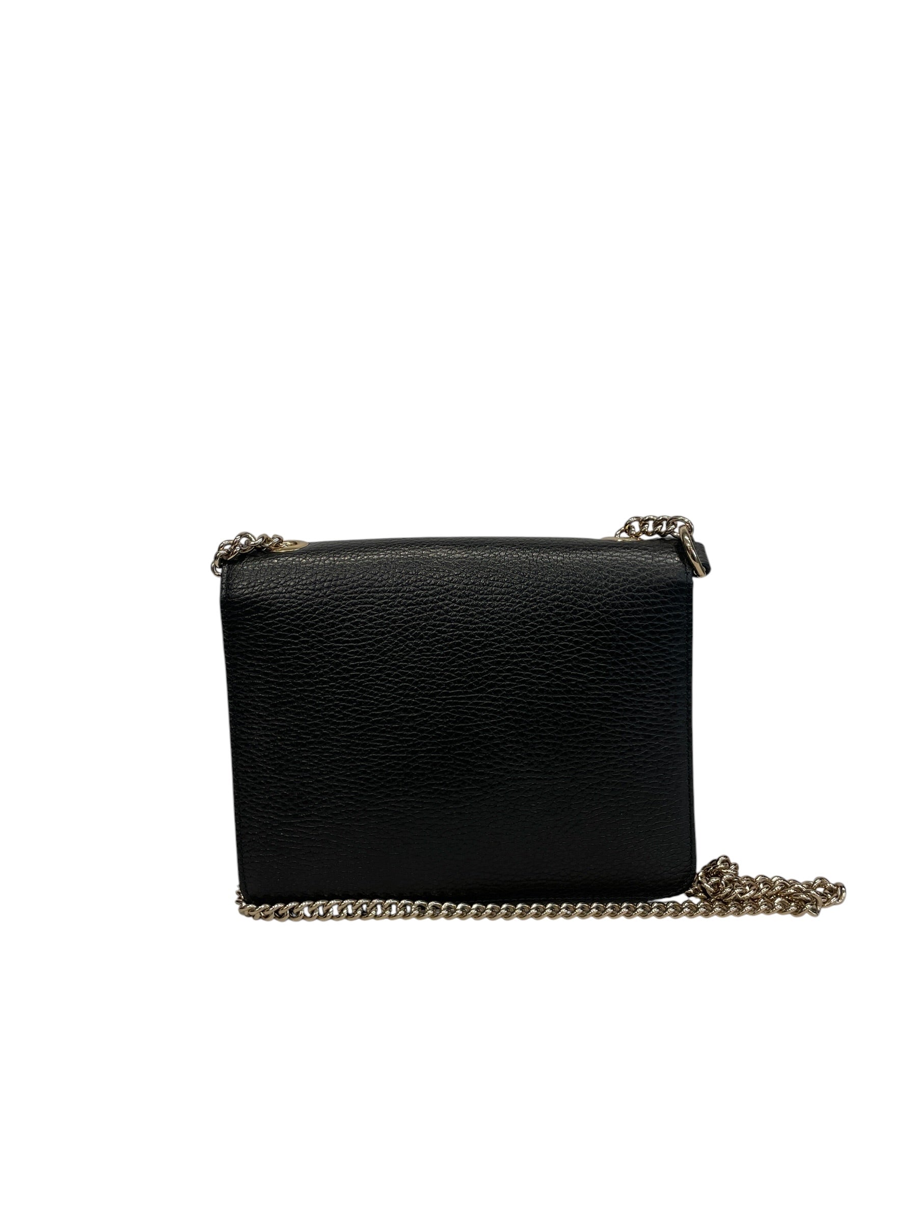 GUCCI/Cross Body Bag/Leather/BLK/INTERLOCKING CHAIN SHOULDER view 6
