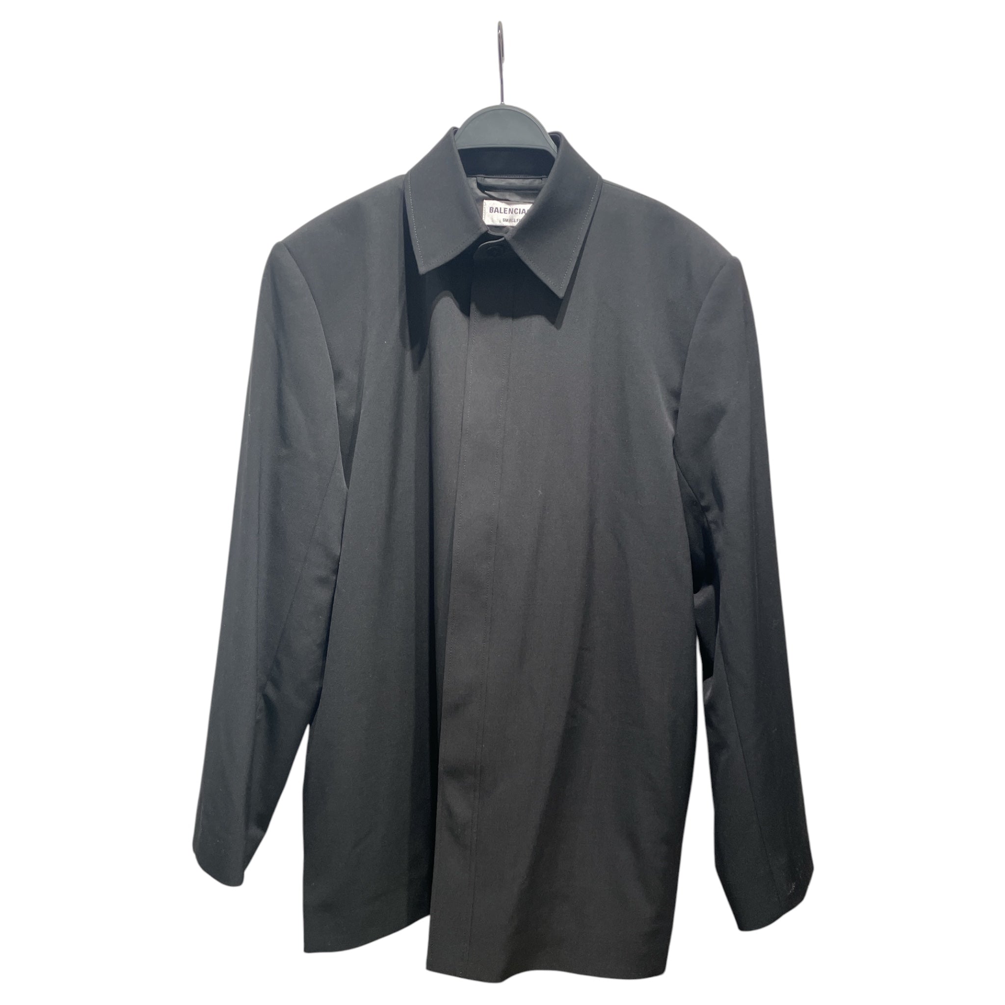 BALENCIAGA/LS Shirt/32/Wool/BLK/6 BUTTONS view 1