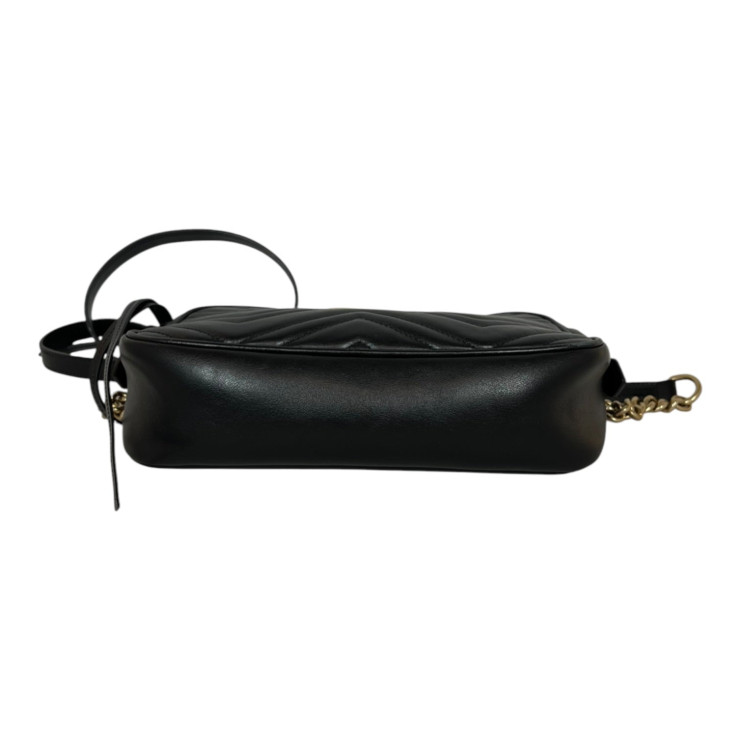 GUCCI/Cross Body Bag/Leather/BLK/MARMOT GG Logo view 4