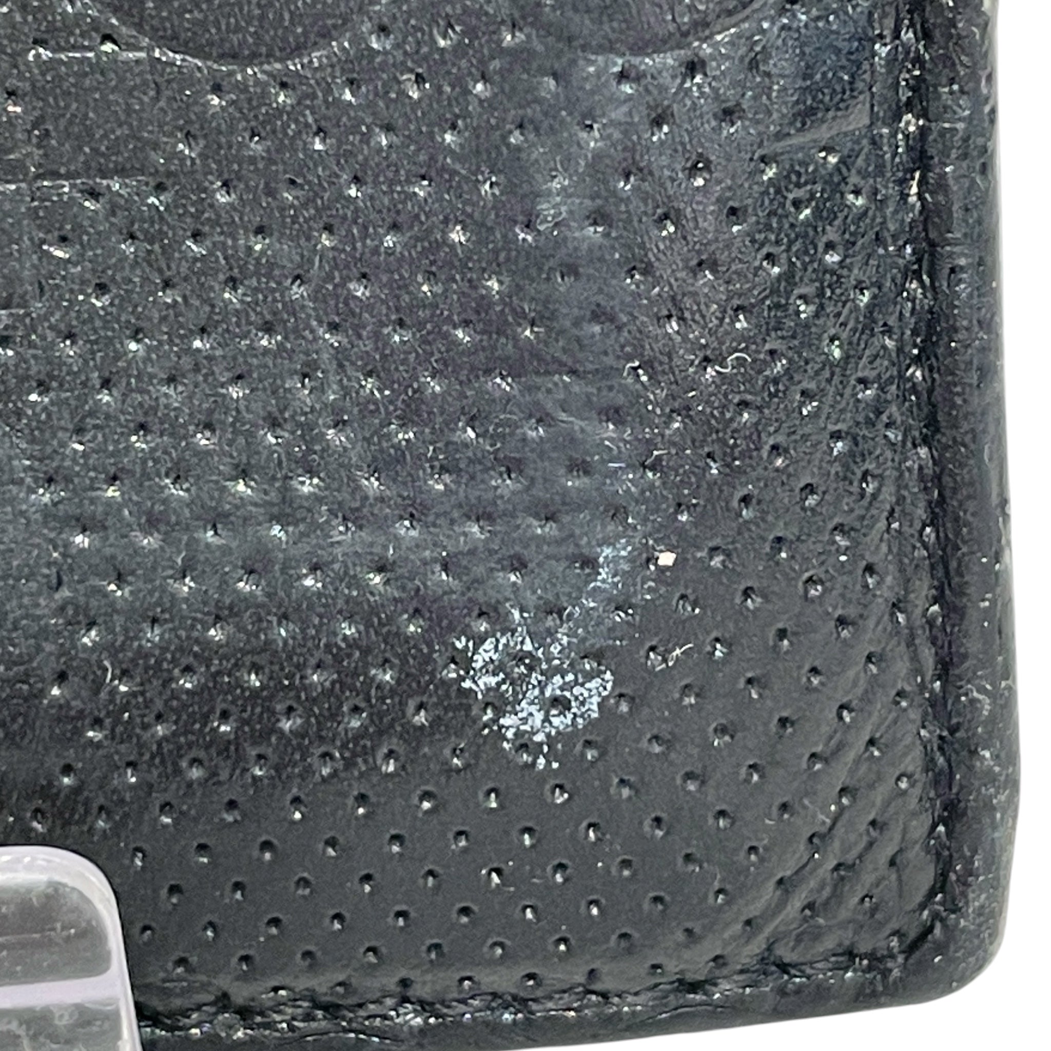 GUCCI/Trifold Wallet/Monogram/Leather/BLK/M's/ view 4