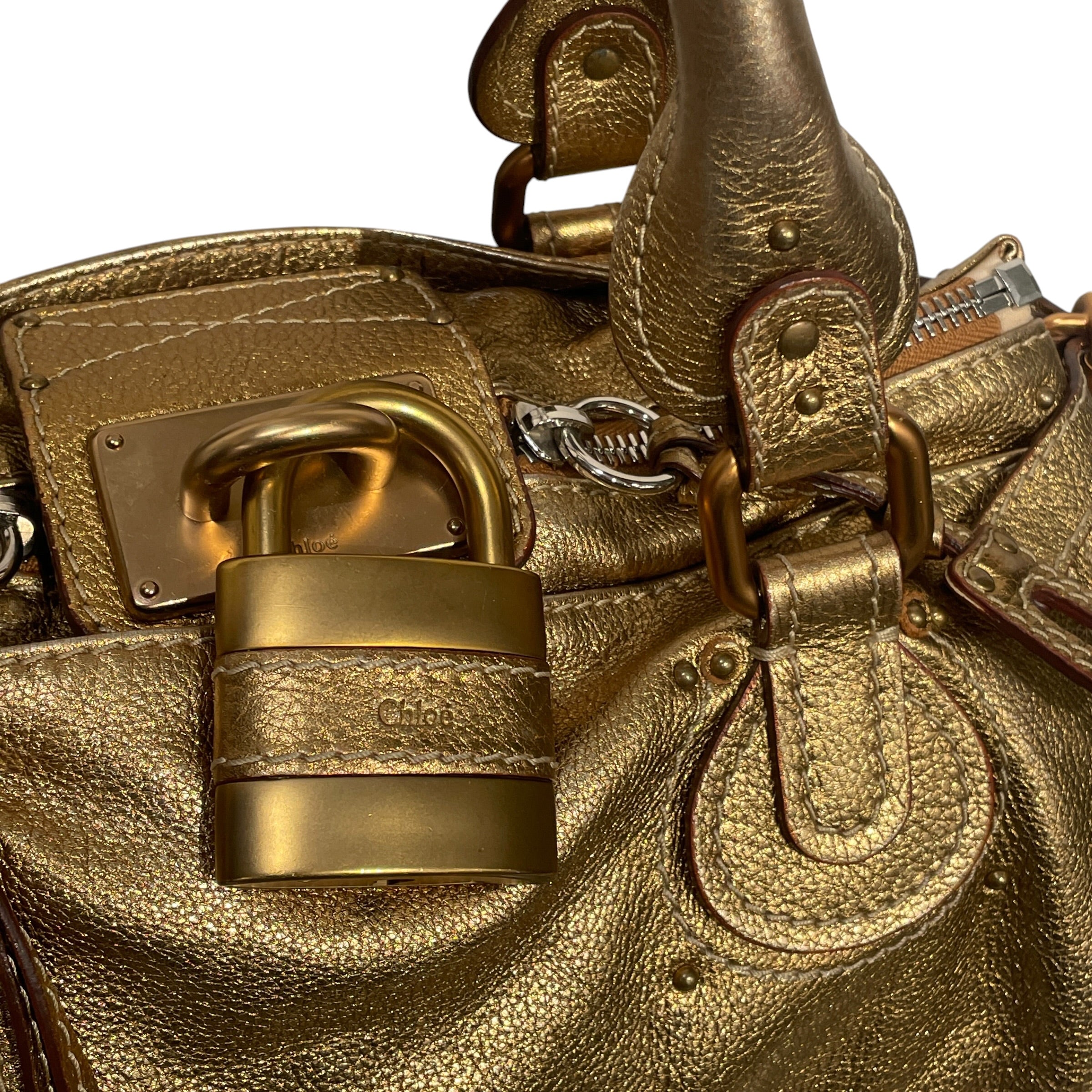 Chloe/Bag/Leather/GLD/PADDINGTON/GOLD ALLOVER view 4
