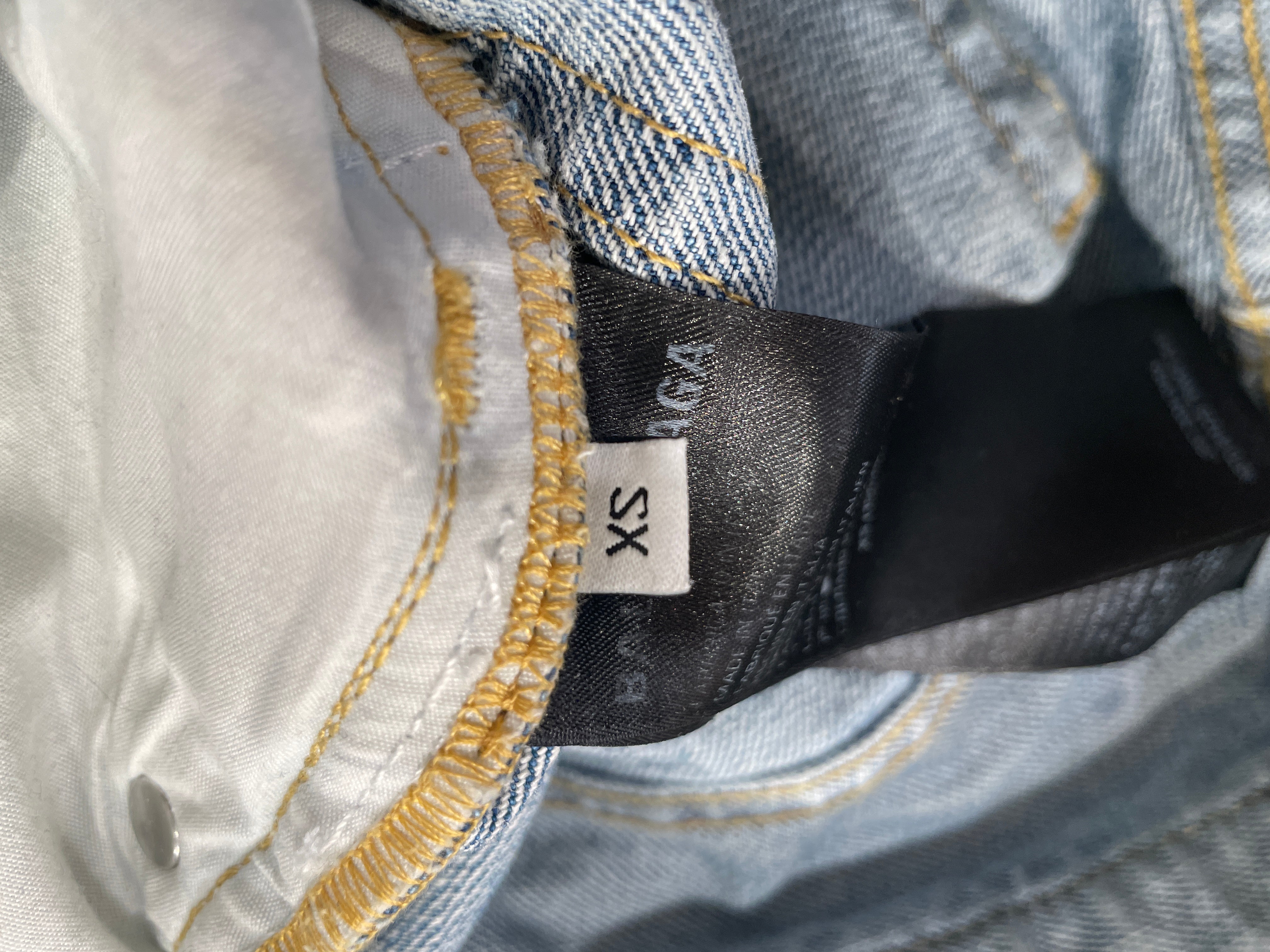 BALENCIAGA/Pants/XS/Denim/BLU/UNISEX/FRAYED TOP view 3