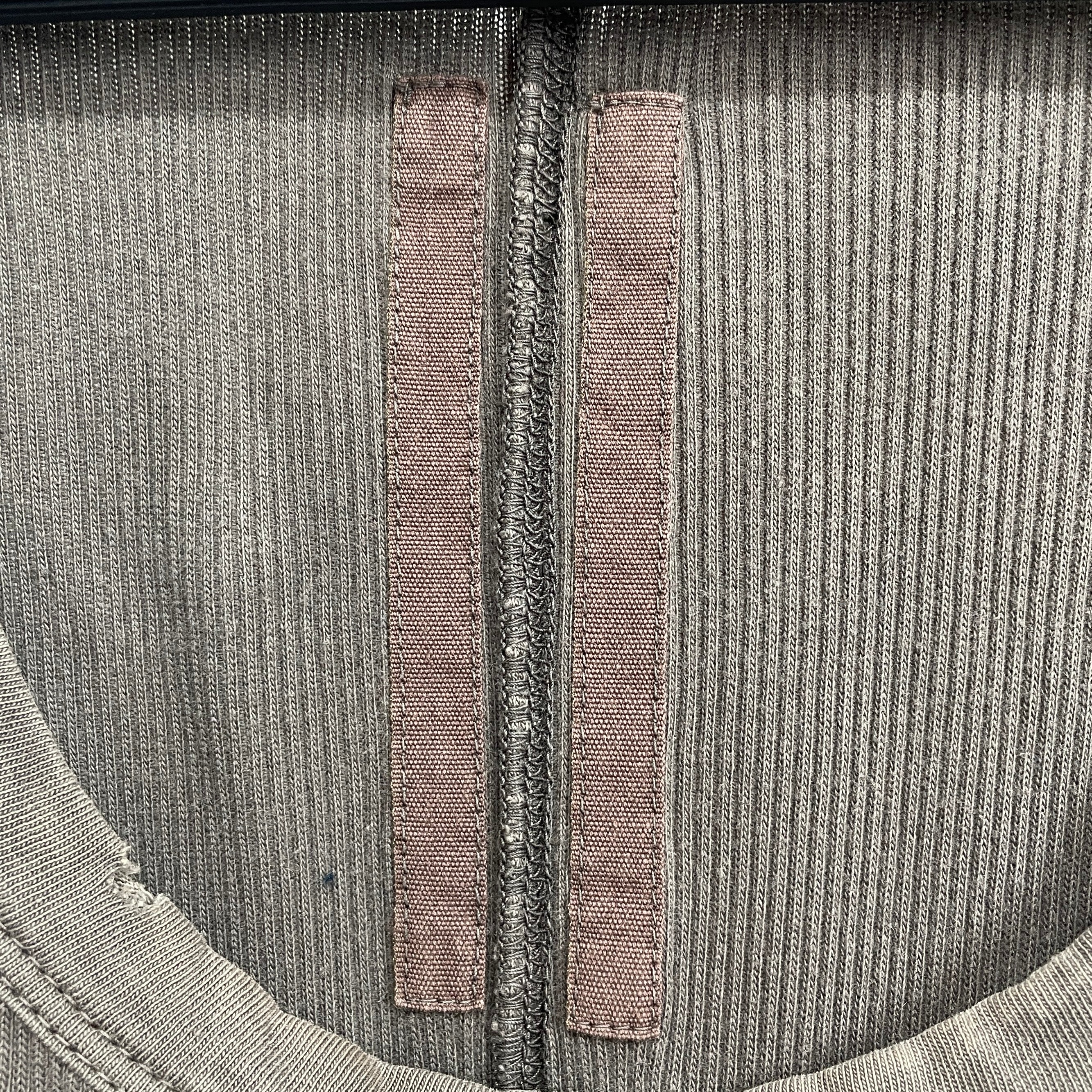 Rick Owens/Tank Top/M/Cotton/GRY/RIBBED LONG TANK view 3