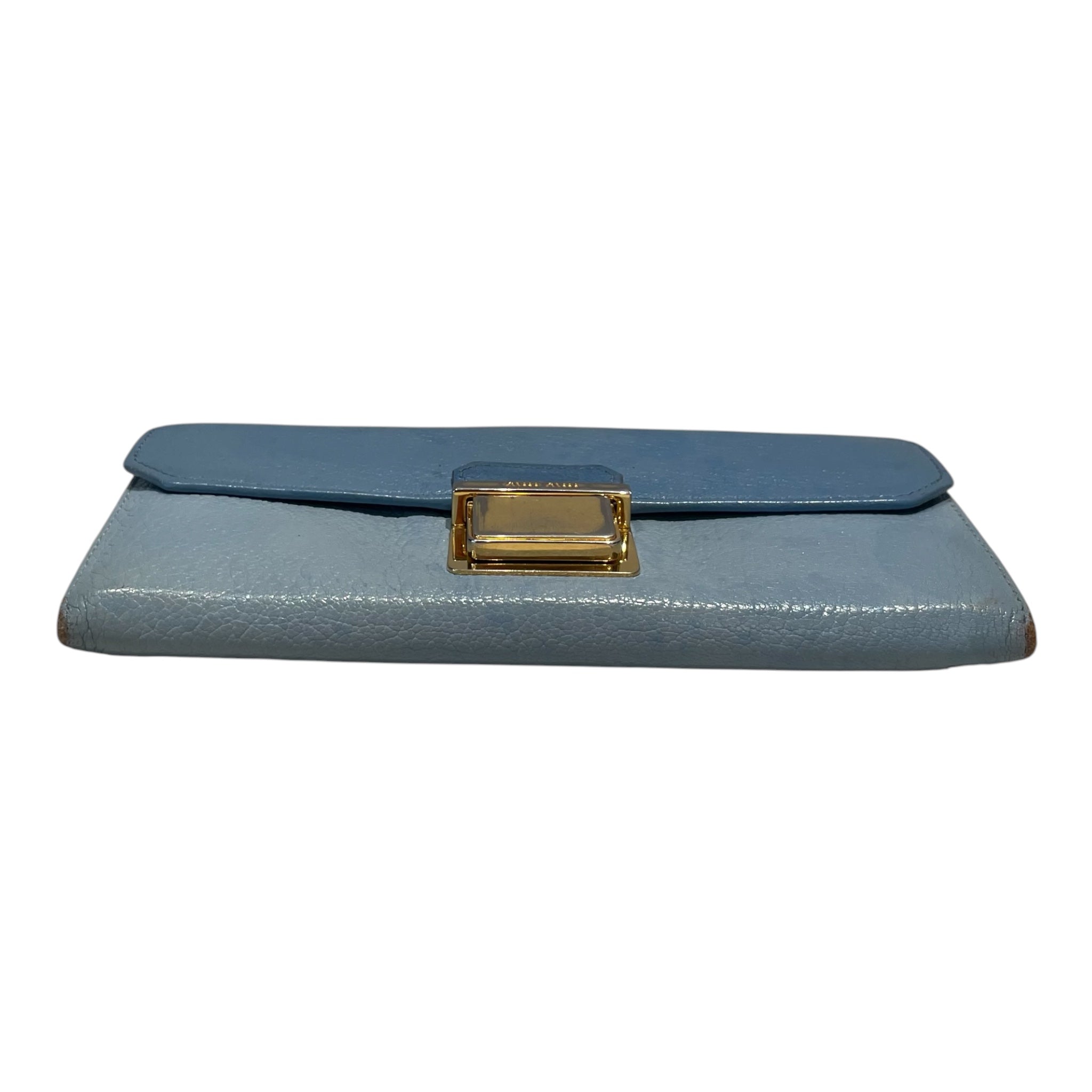 MIU MIU/Long Wallet/Leather/BLU/L's/BICOLOR LONG WALLET view 3
