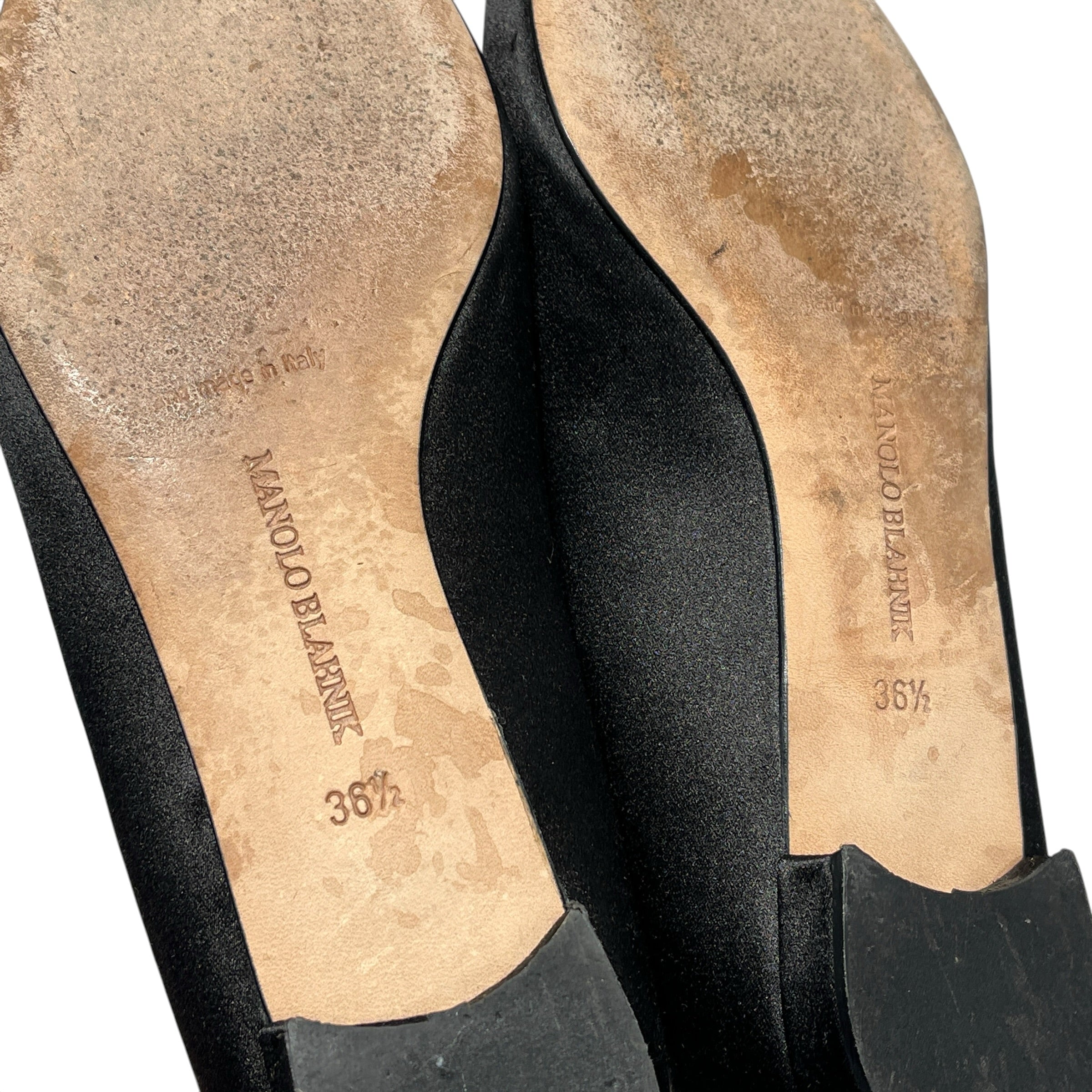 MANOLO BLAHNIK/Flat Shoes/EU 36.5/BLK/jewel flat view 14