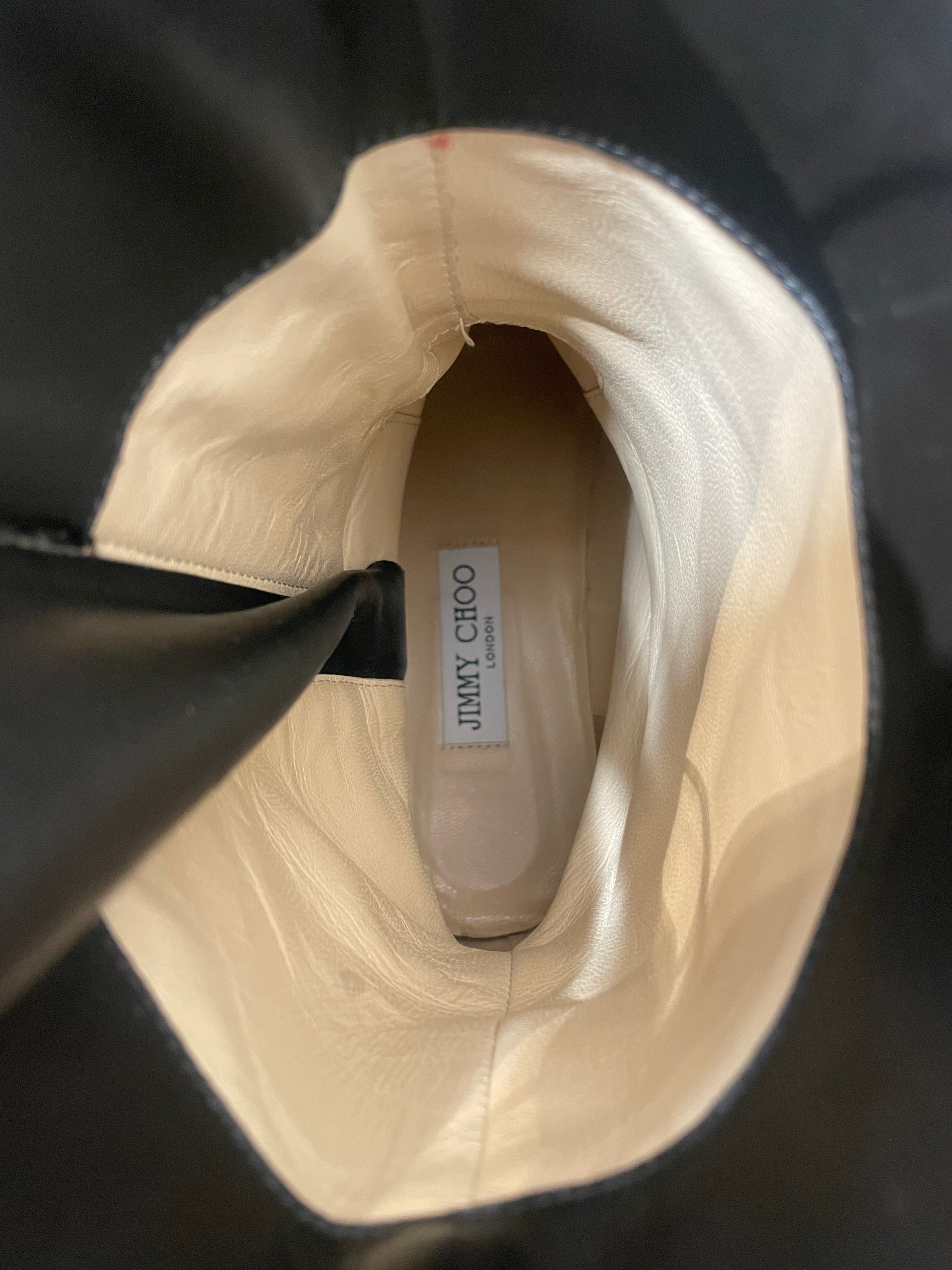JIMMY CHOO/Pull-On Boots/EU 42/Leather/BLK/zip up bayu boots view 3