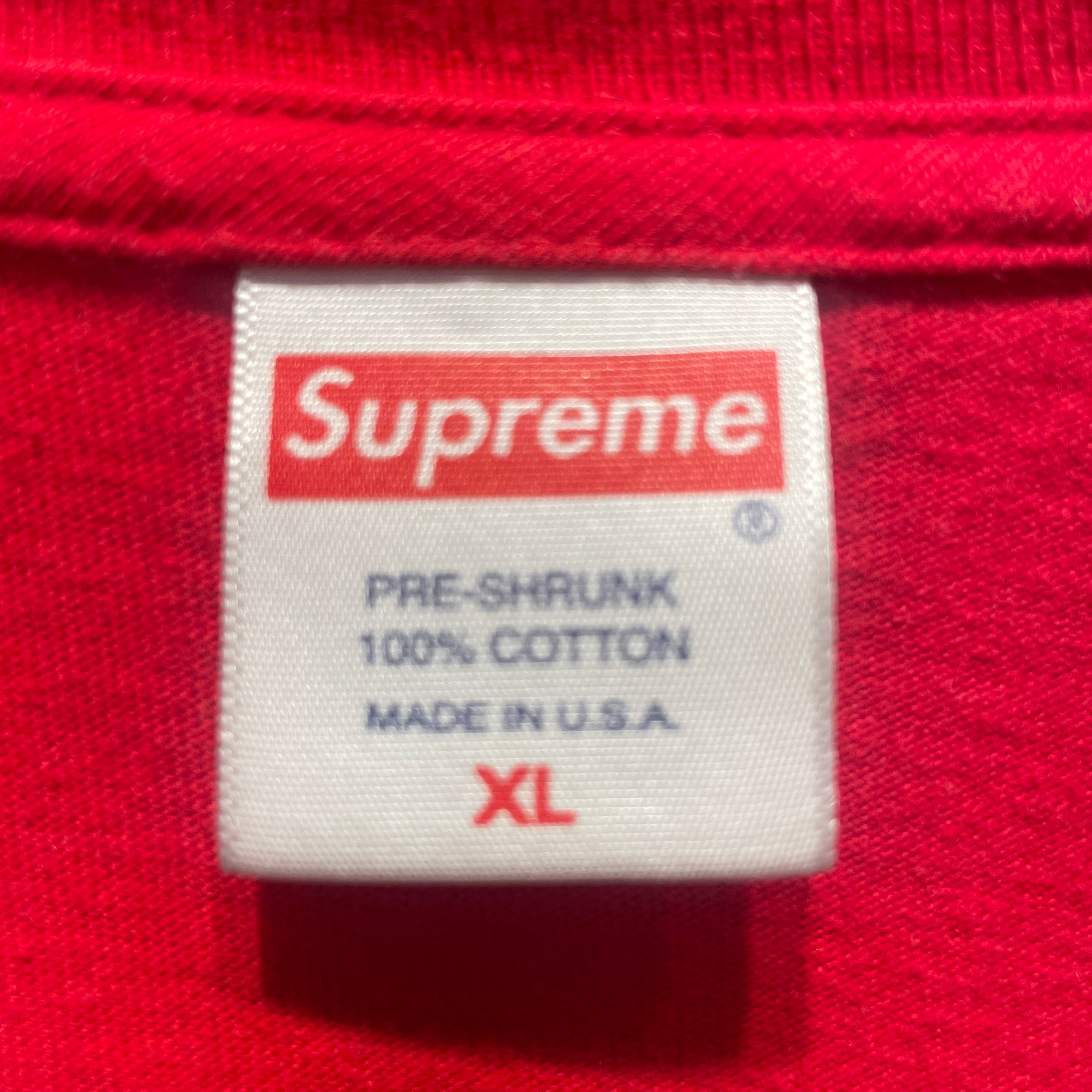 Supreme/T-Shirt/XL/Cotton/RED/ view 3
