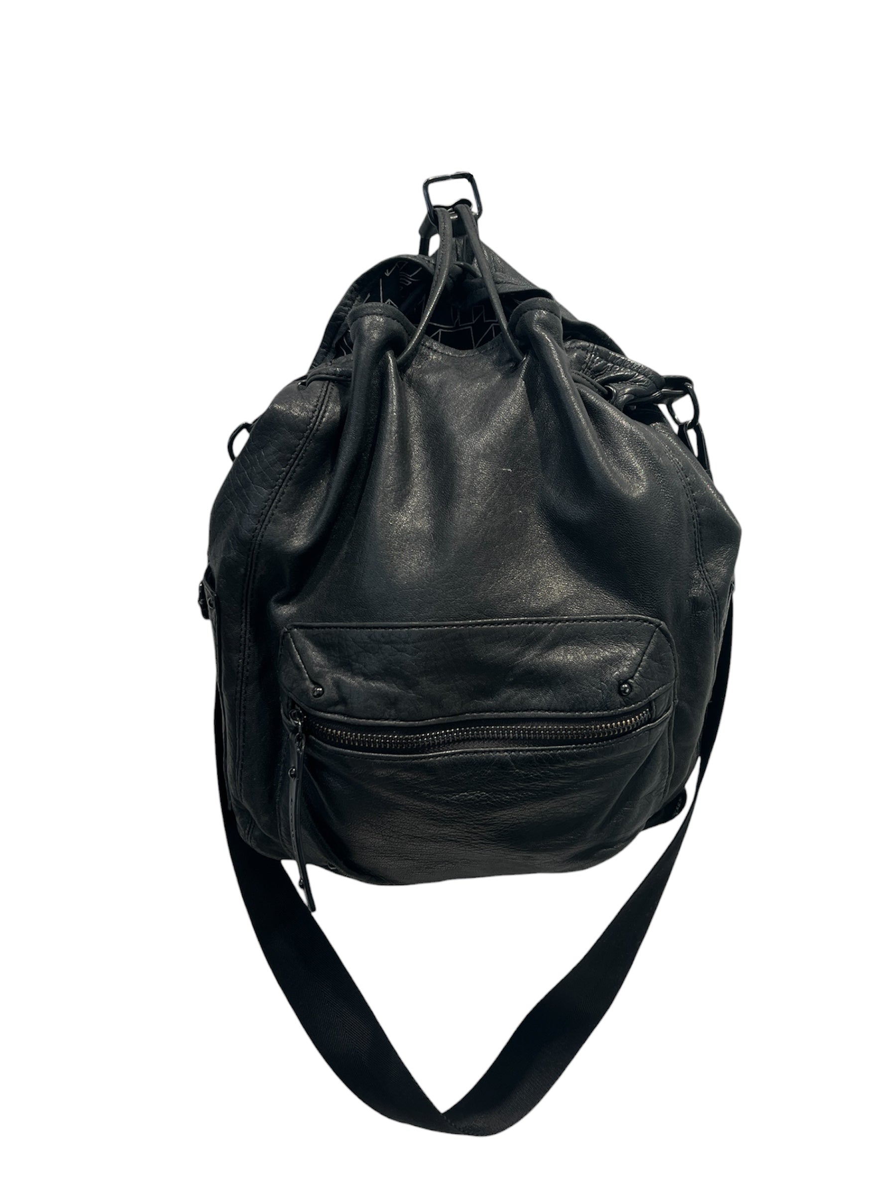 L.A.M.B./Basket Bag/Leather/BLK/1FRNTPCKT view 1