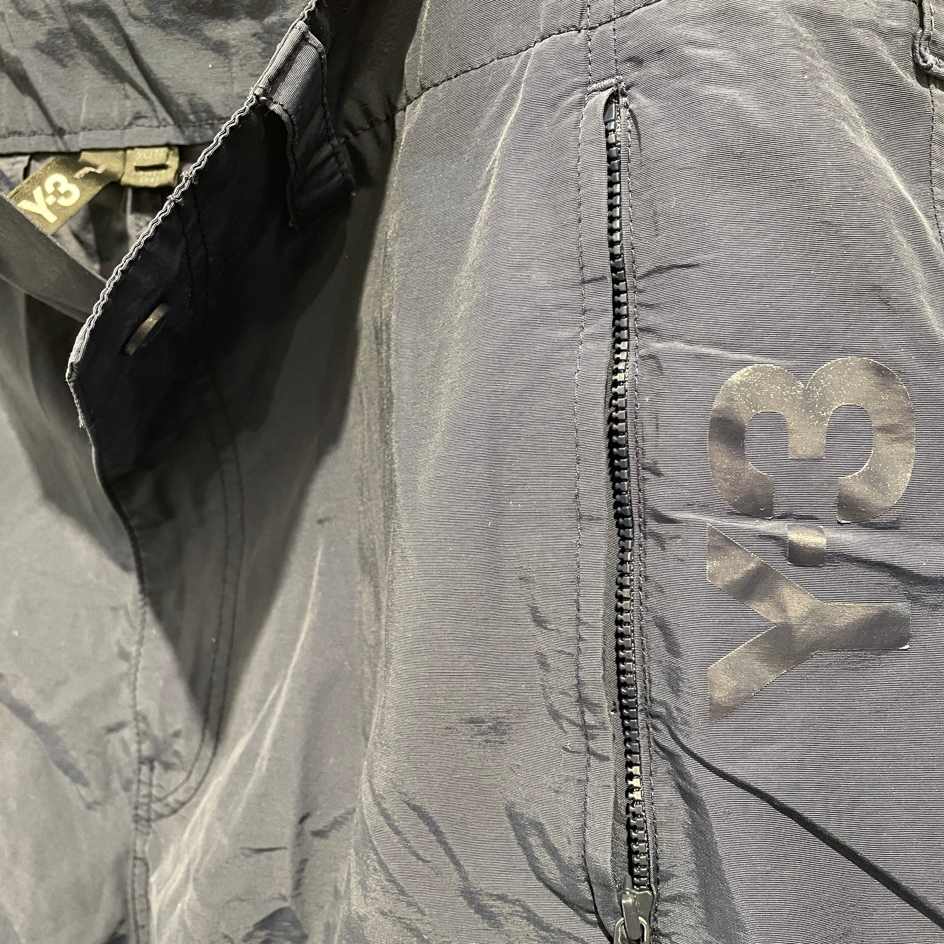 Y-3/Cargo Pants/XL/Cotton/NVY/cinched cargo view 4