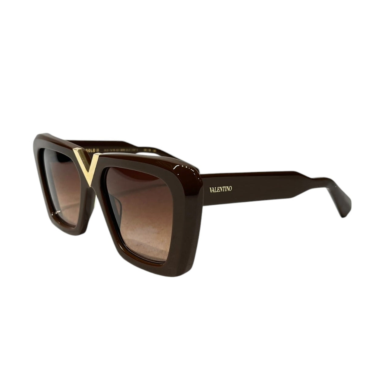 VALENTINO/Sunglasses/Plastic/BRW/L's/V Gold II view 2