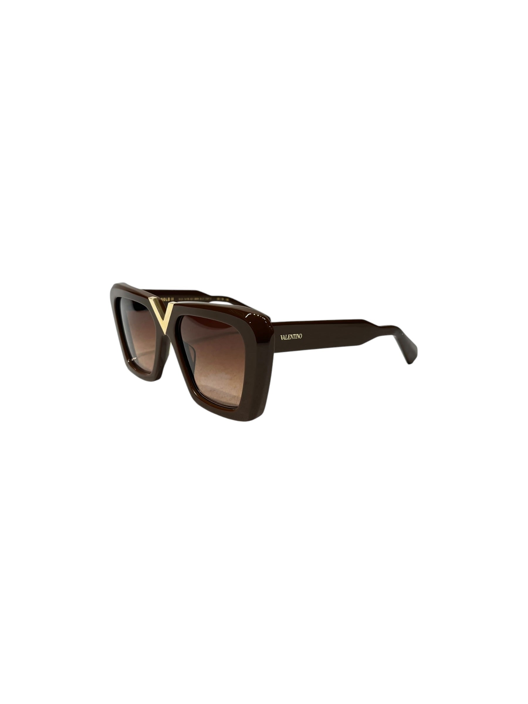VALENTINO/Sunglasses/Plastic/BRW/L's/V Gold II view 2