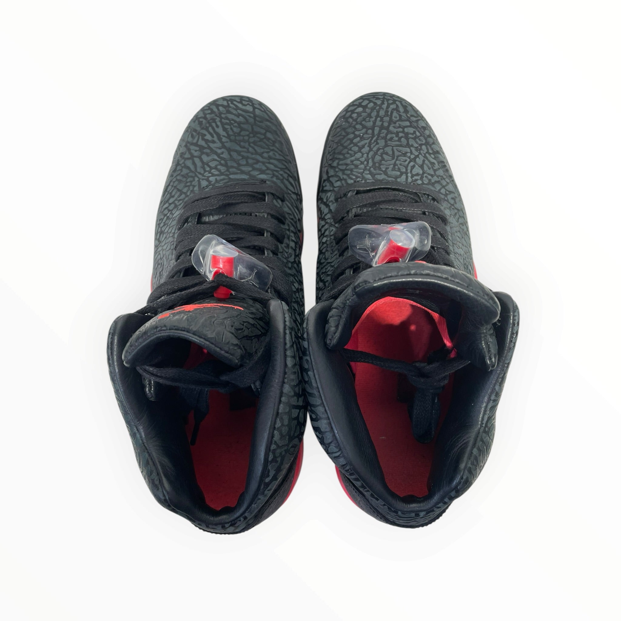 NIKE/Hi-Sneakers/US 10.5/All Over Print/Leather/BLK/Red Air Jordans 5 Retro view 3