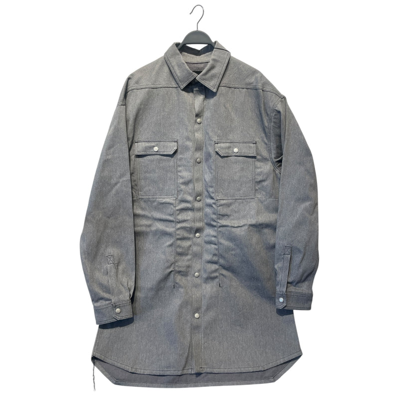 RICK OWENS DRKSHDW/LS Shirt/M/Cotton/GRY/JUMBO OVERSHIRT SELVEDGE