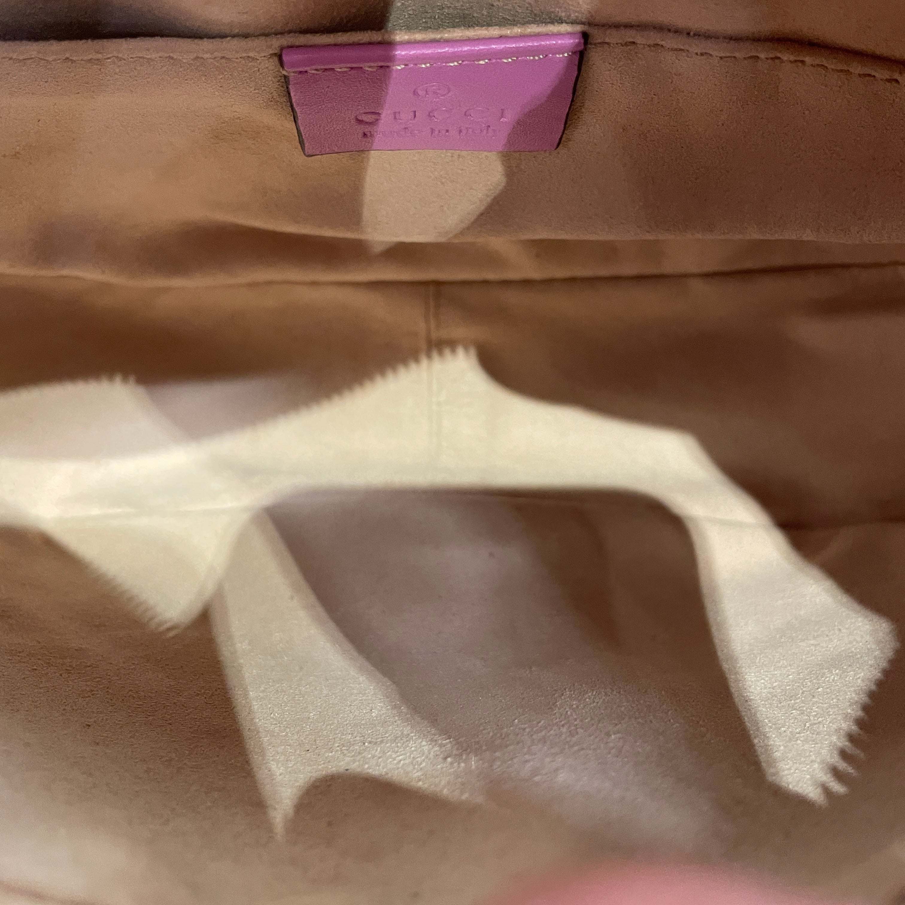 GUCCI/Cross Body Bag/Leather/PNK/gg marmont mini matelasse chai view 5