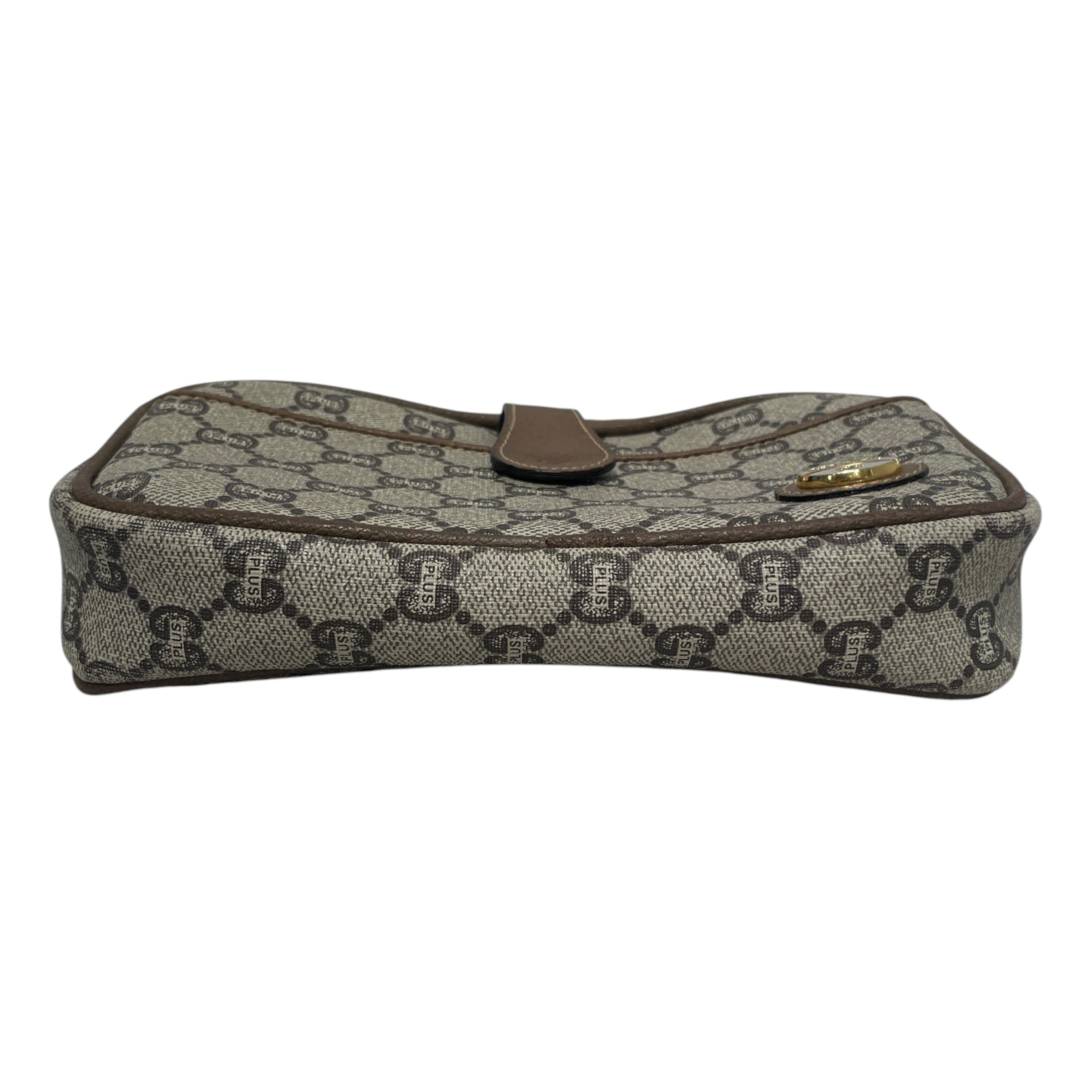 GUCCI/Cross Body Bag/Monogram/Leather/GRY/Plus Mini Shoulder view 3