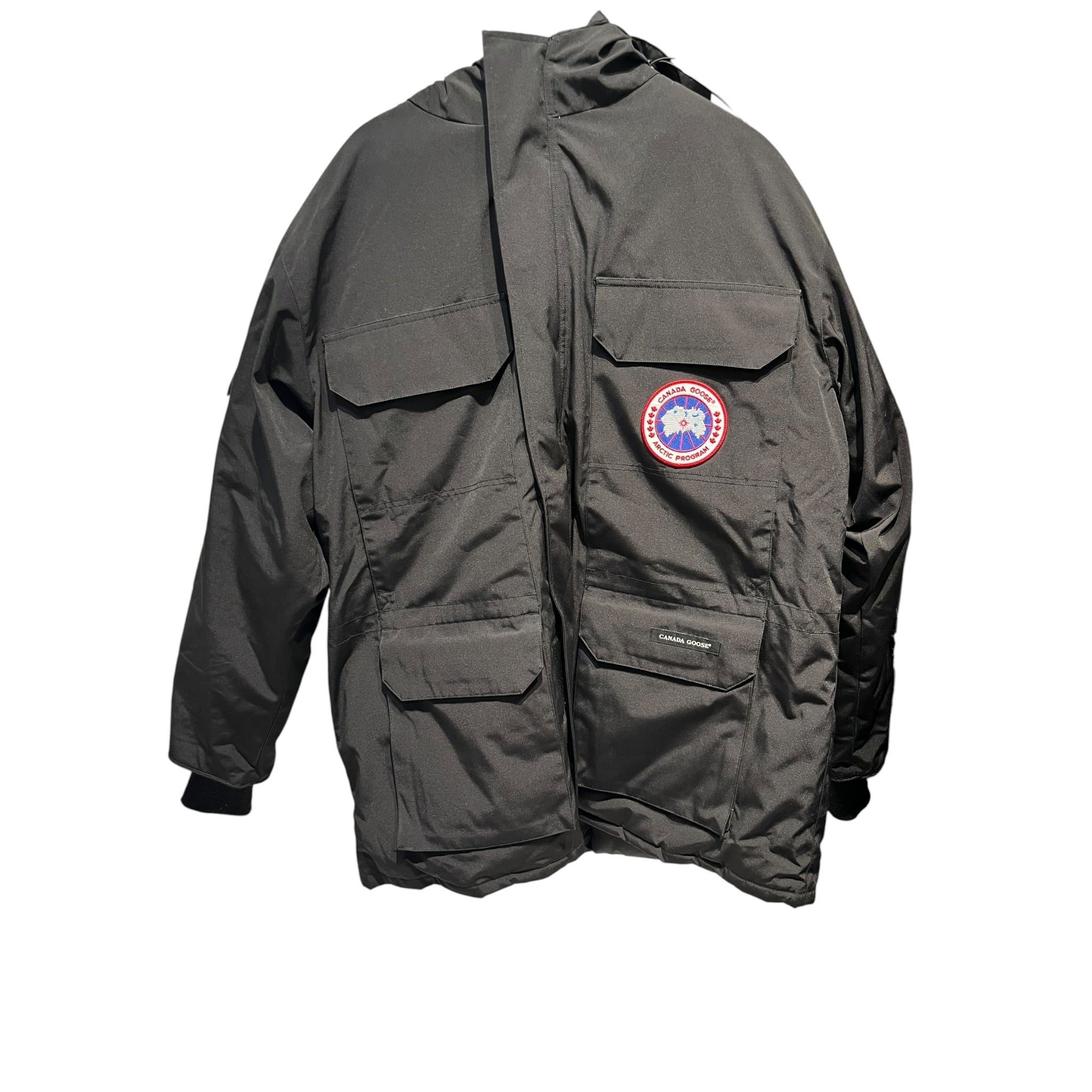 CANADA GOOSE/Coat/M/Nylon/BLK/logo on fornt view 2