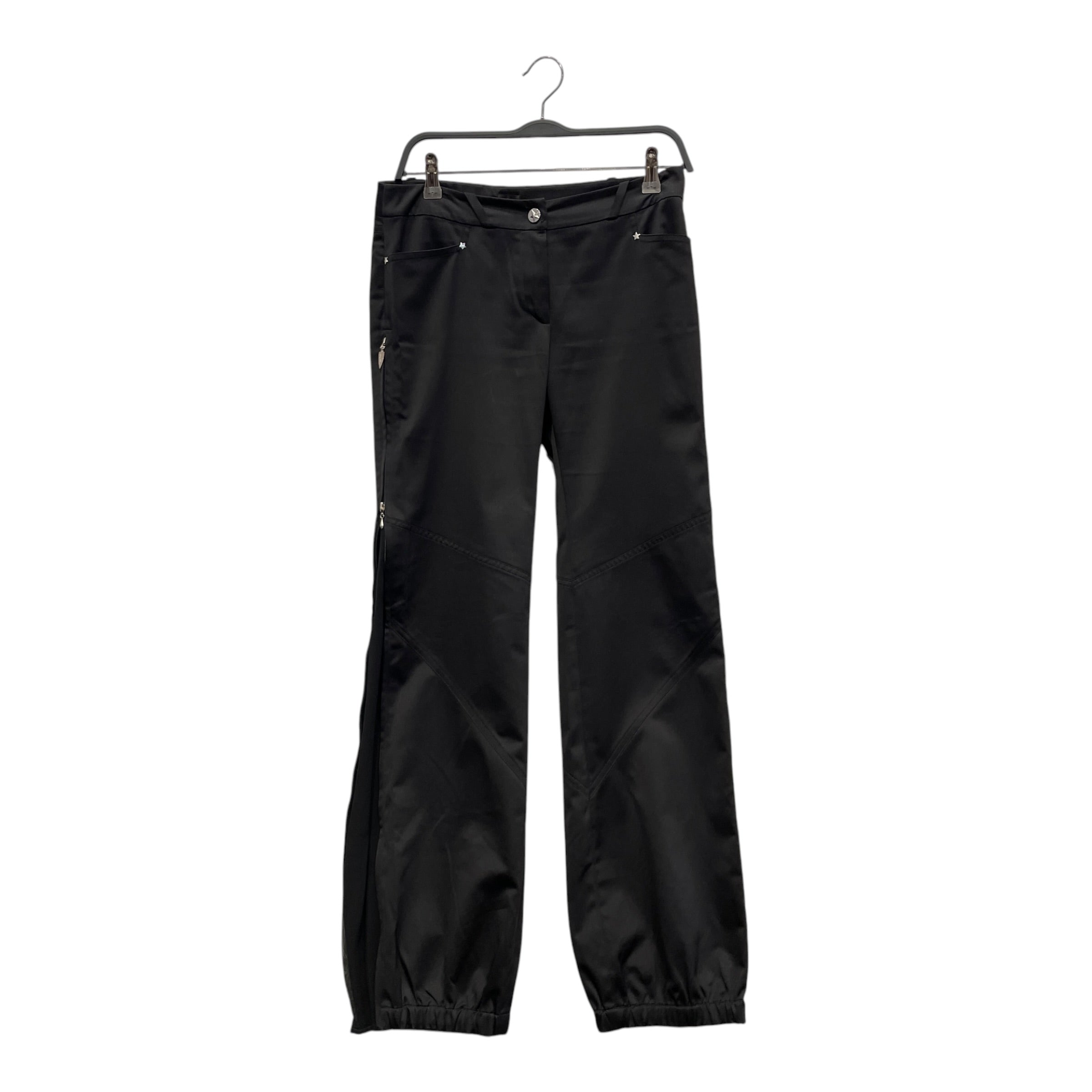 Thierry Mugler/Straight Pants/8/Polyester/BLK/ZIPPER SIDES W STAR BUTTON view 1