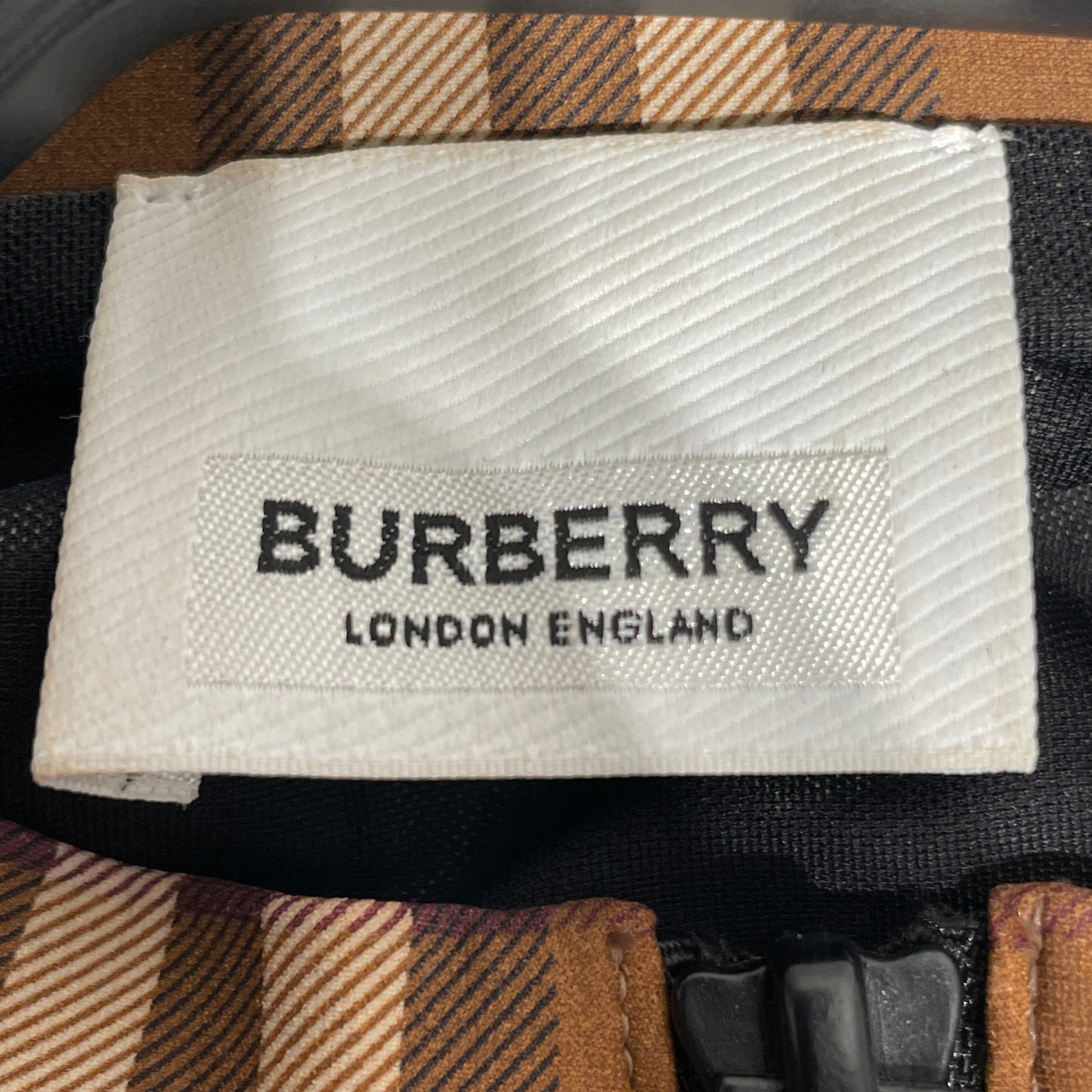BURBERRY LONDON/Blouse/M/Plaid/Polyester/CML/cropped sinched view 3