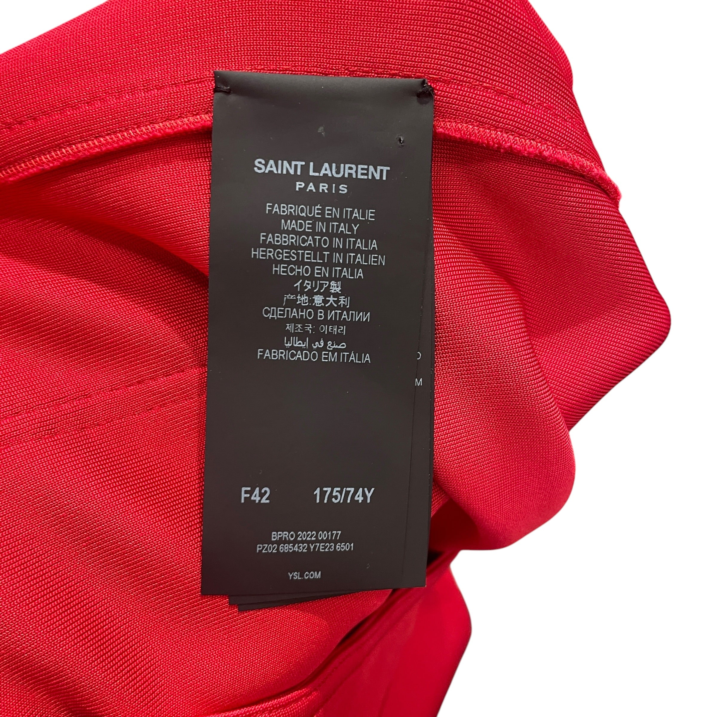 SAINT LAURENT/Skinny Pants/42/Cotton/RED/DISCOPANTS view 4