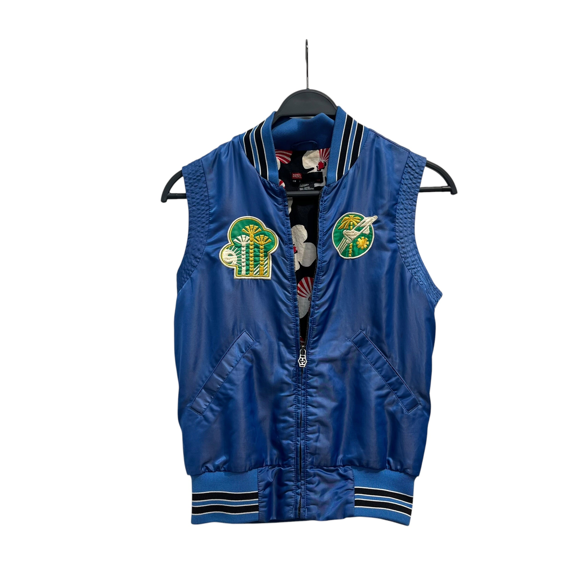 DIESEL/Vest/S/Graphic/Nylon/BLU/rua de utopia floral interior view 1