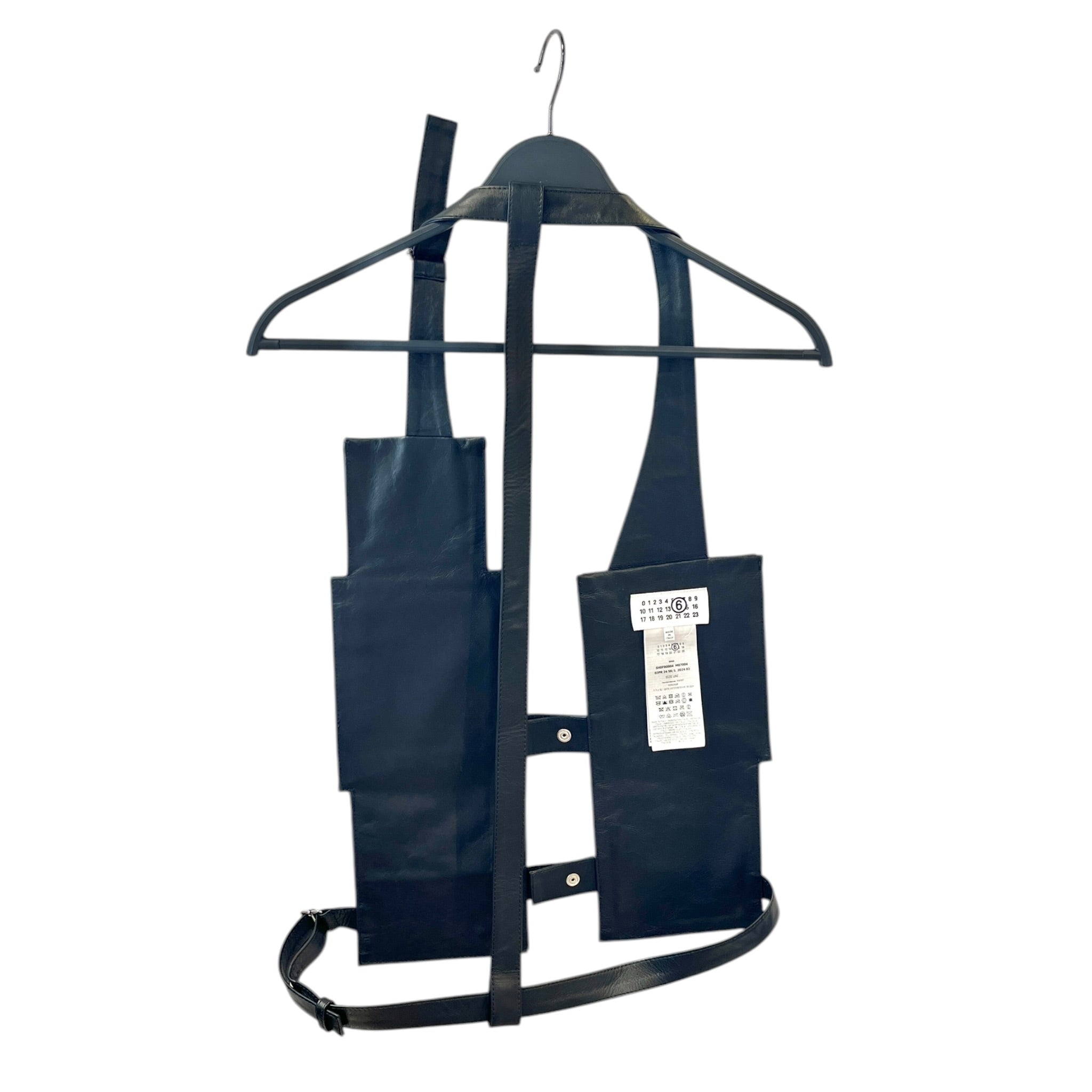 MM6/Vest/Leather/BLK/Utility/HARNESS STYLE W/ POCKETS view 2