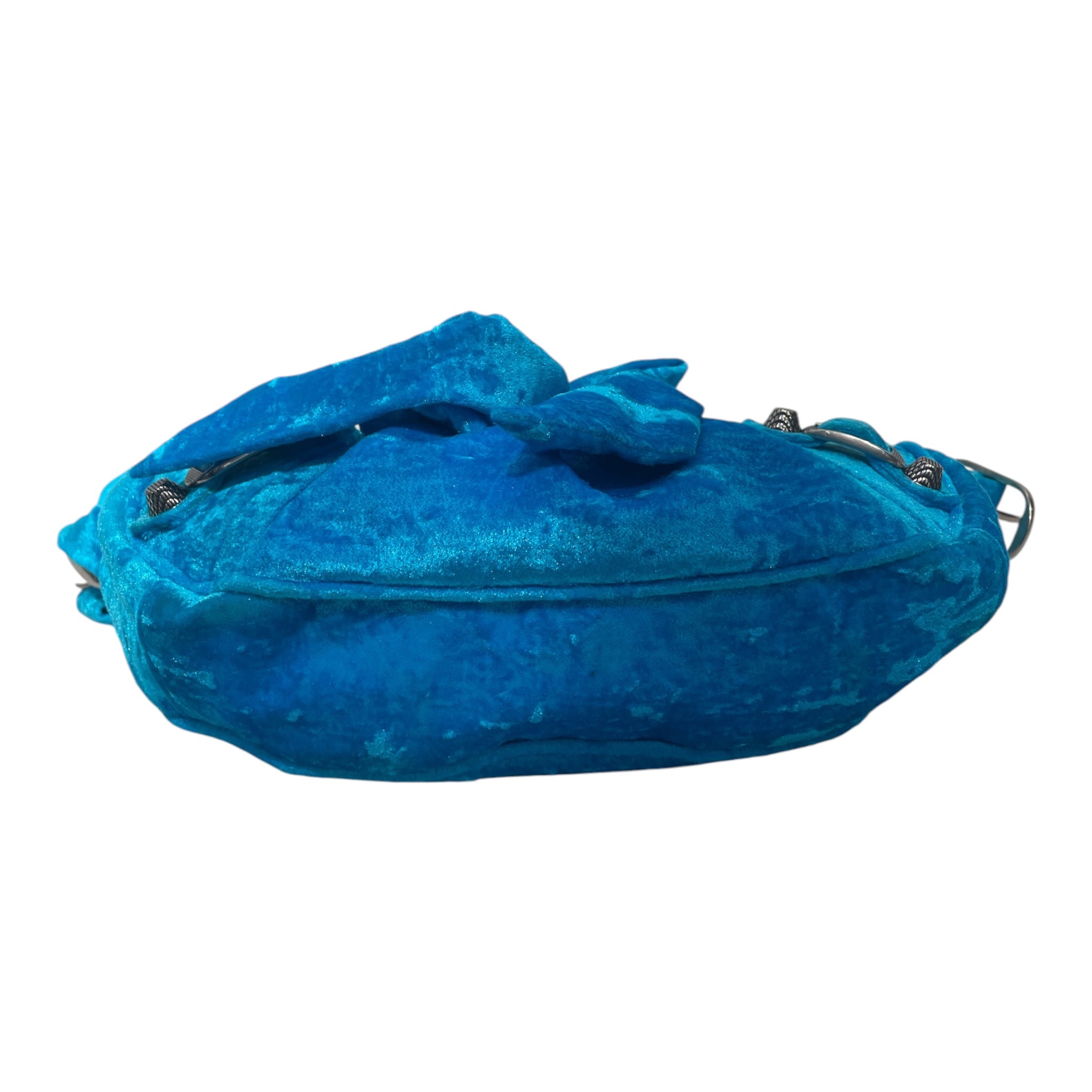 BALENCIAGA/Cross Body Bag/Velour/BLU/ view 3