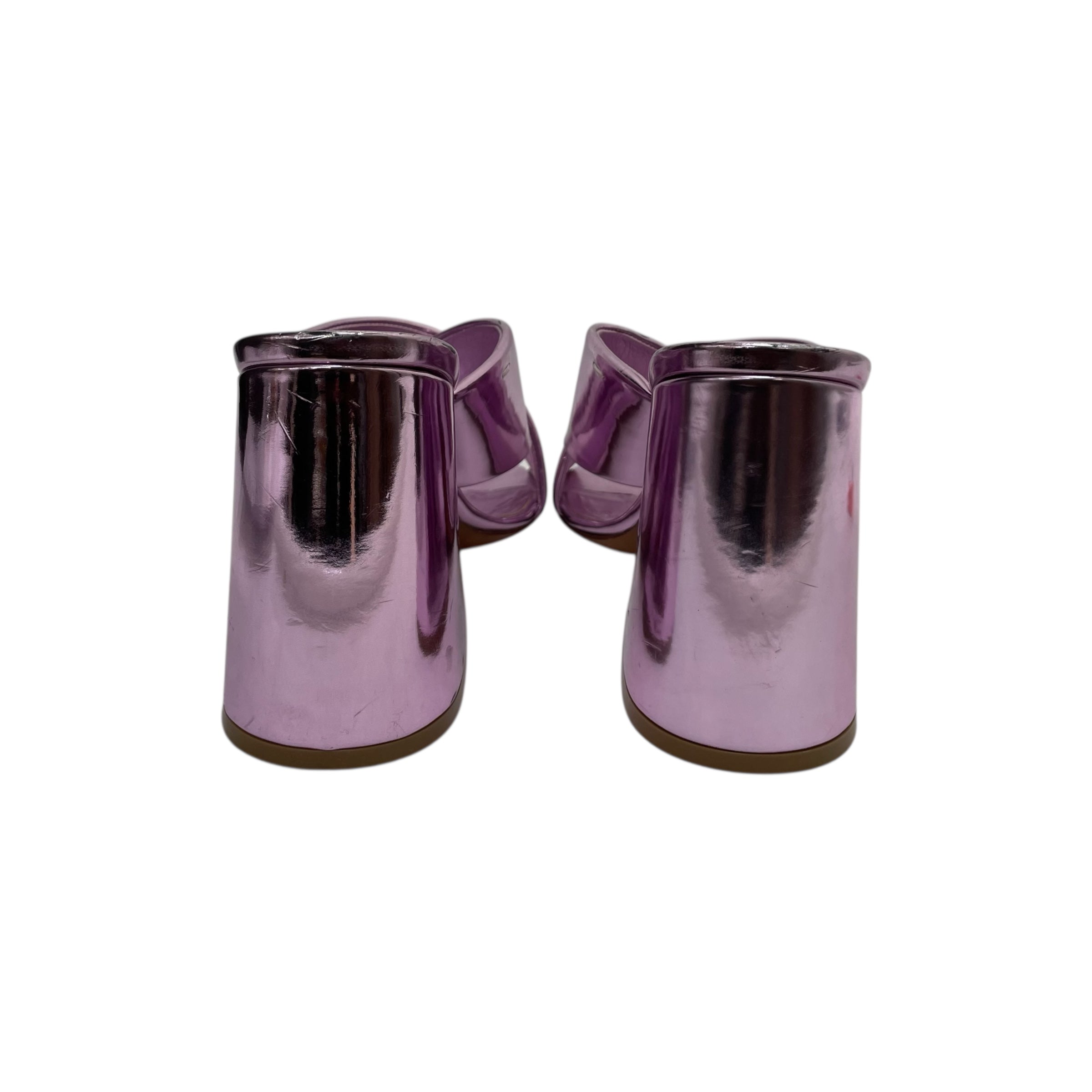 Maison Margiela/Heels/EU 40.5/Leather/PNK/PATENT LEATHER SLIDE HEEL view 4