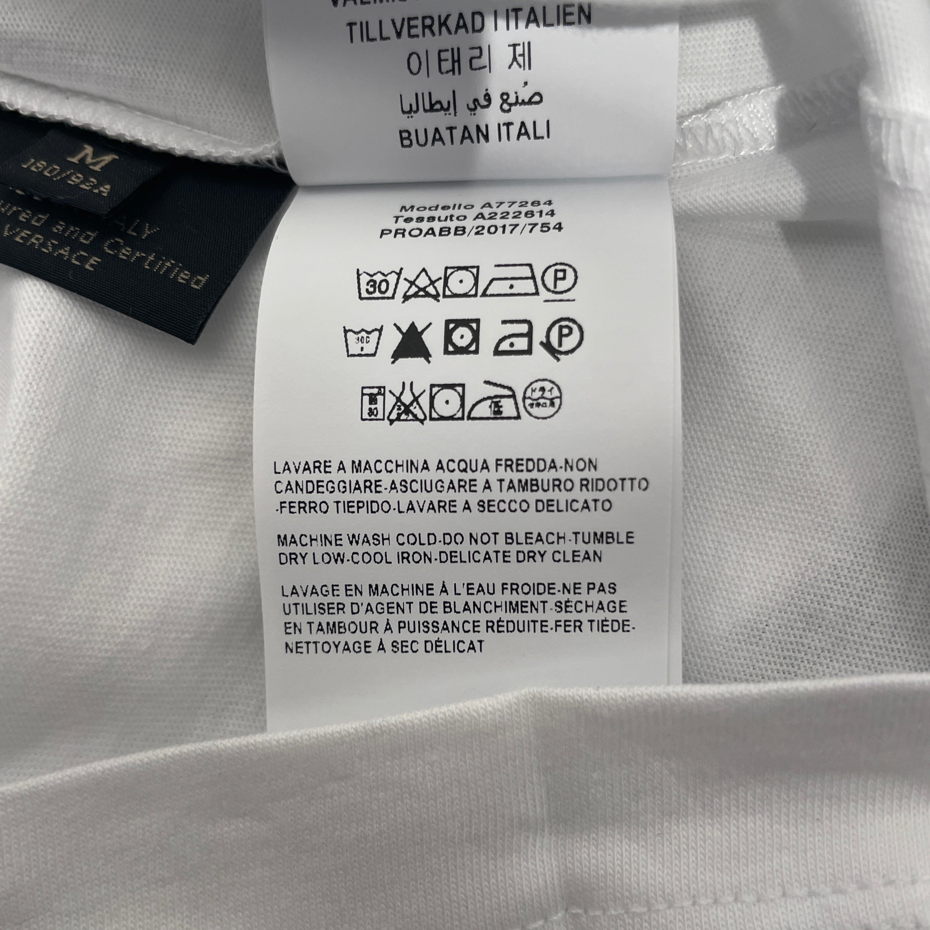 VERSACE/T-Shirt/M/Cotton/WHT/ view 3