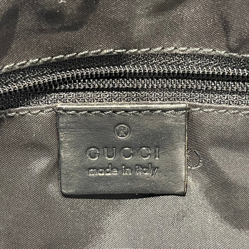 GUCCI/Hand Bag/S/Leather/BLK/spliced, silver metal handle