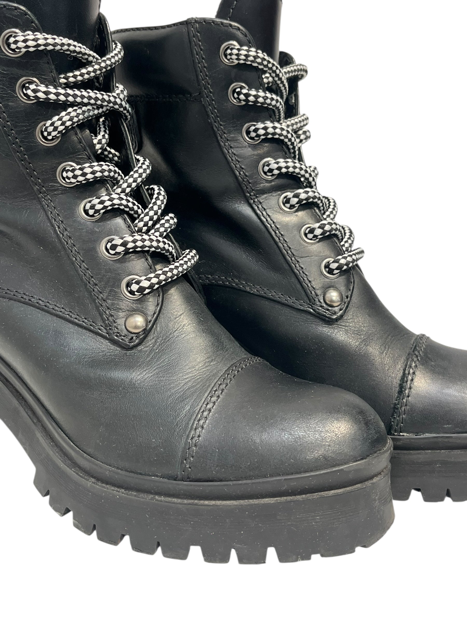MIU MIU/Boots/EU 36.5/Leather/BLK/STUDDED EMBELLISHED BOOTS view 6