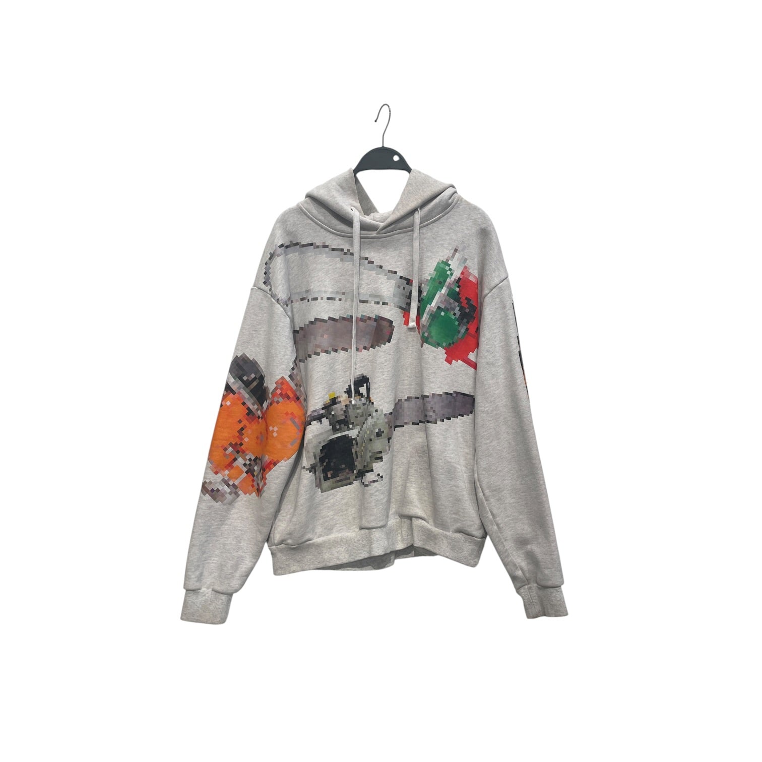 ARIS TATALOVICH/Hoodie/XL/Graphic/Cotton/GRY/ALL OVER PIXEL CHAINSAW view 1