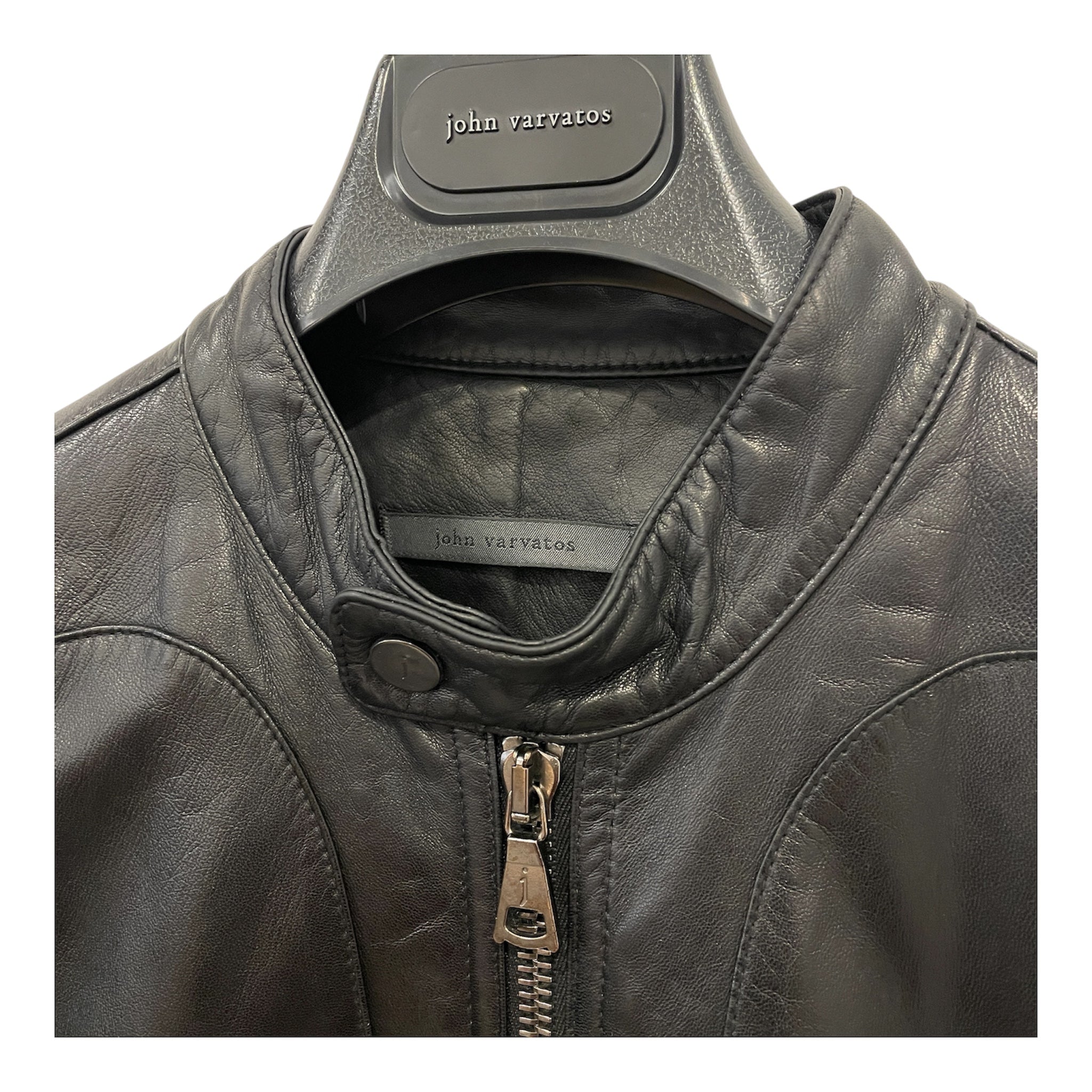 john varvatos/Leather Jkt/48/Leather/BLK/LAMBSKIN MOTO view 3