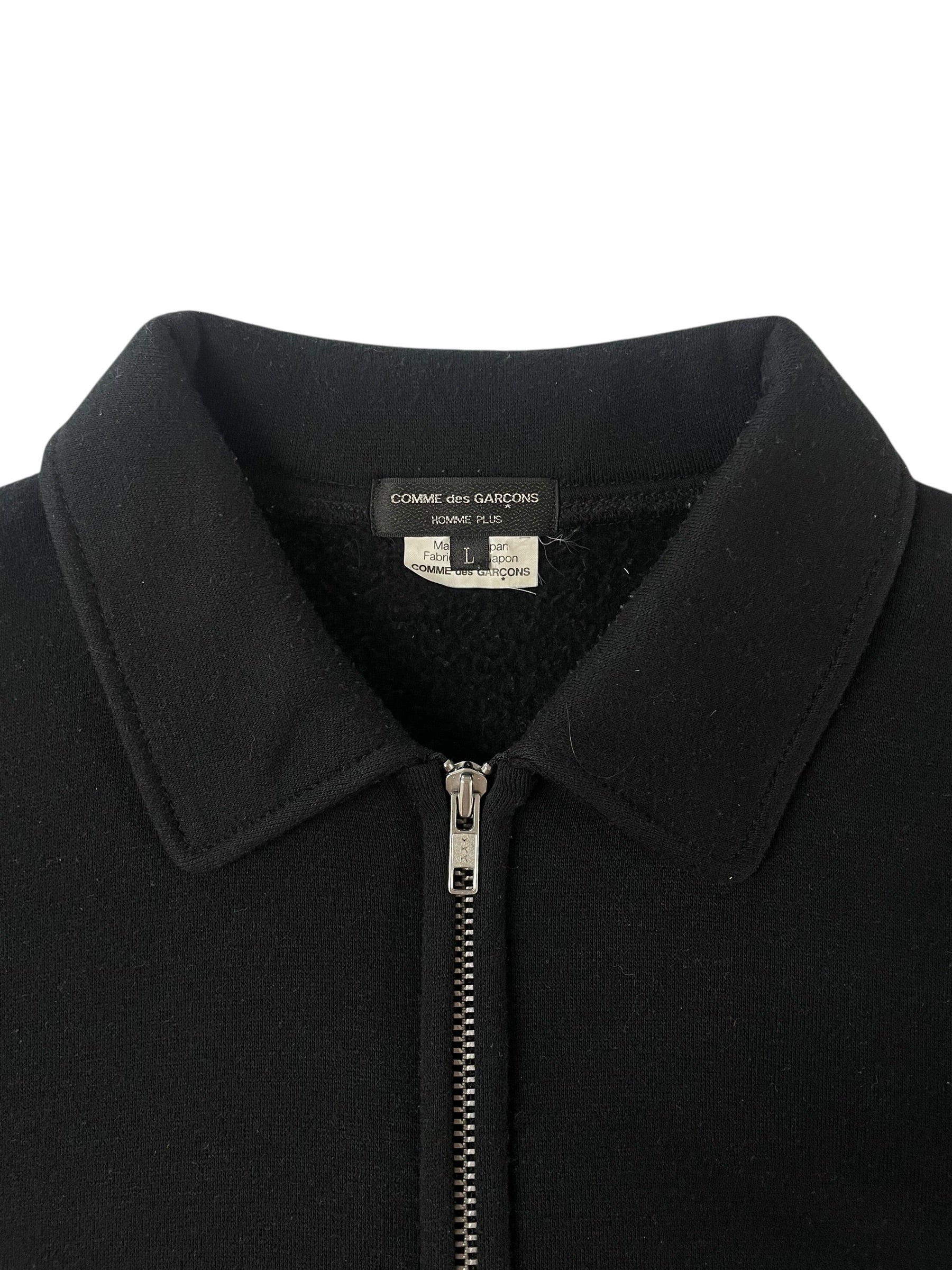 COMME des GARCONS HOMME PLUS/Sweatshirt/L/Acrylic/BLK/BLK ZIPPER COLLAR SWEATSHIRT view 4