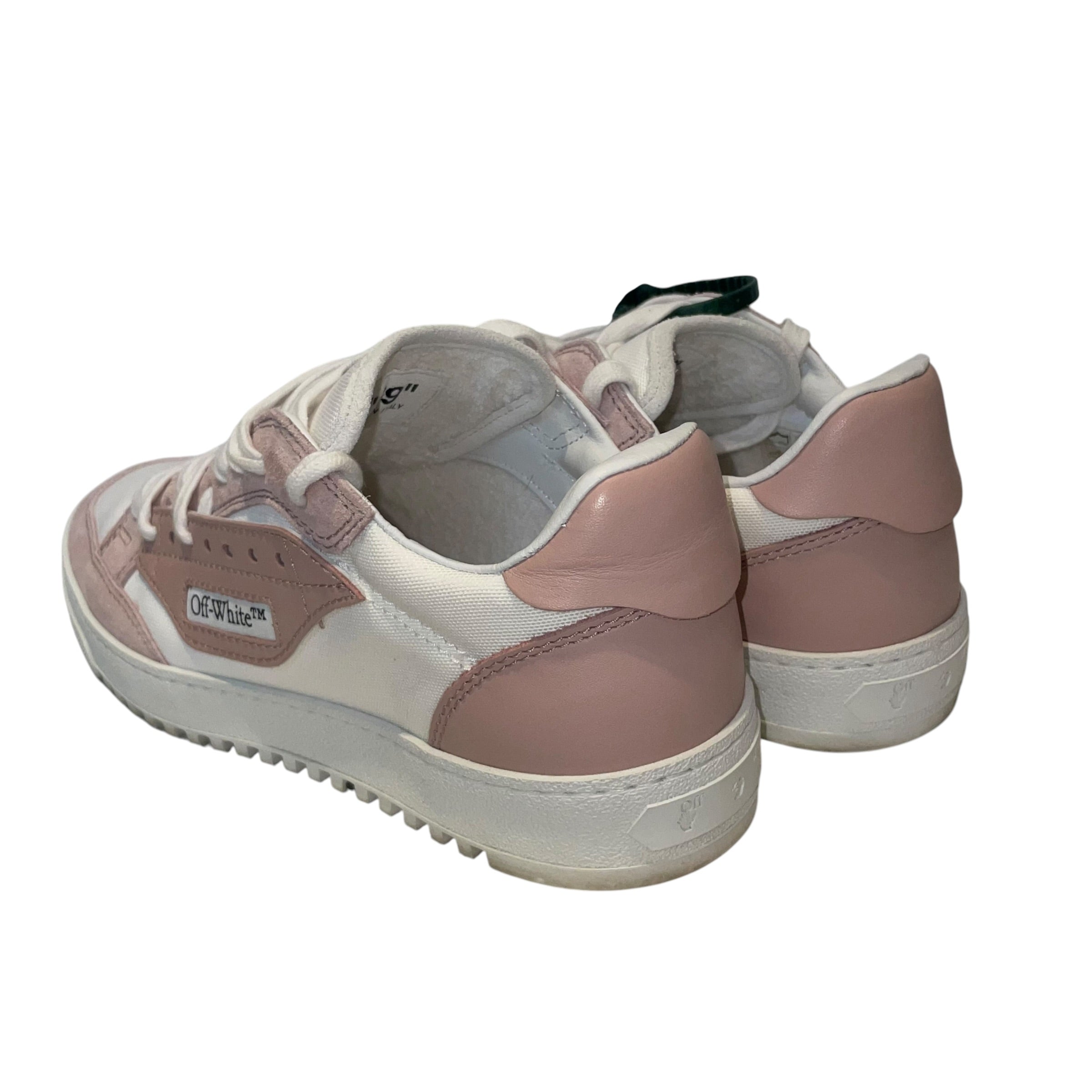 OFF-WHITE/Low-Sneakers/US 6/Polyester/WHT/pink suede/whte laces view 2
