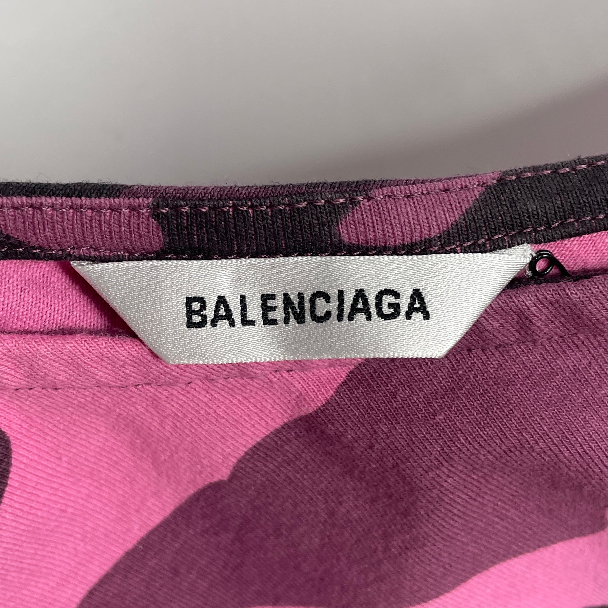 BALENCIAGA/SL Dress/M/Camouflage/Cotton/PNK/ONE SHOULDER DRESS view 3