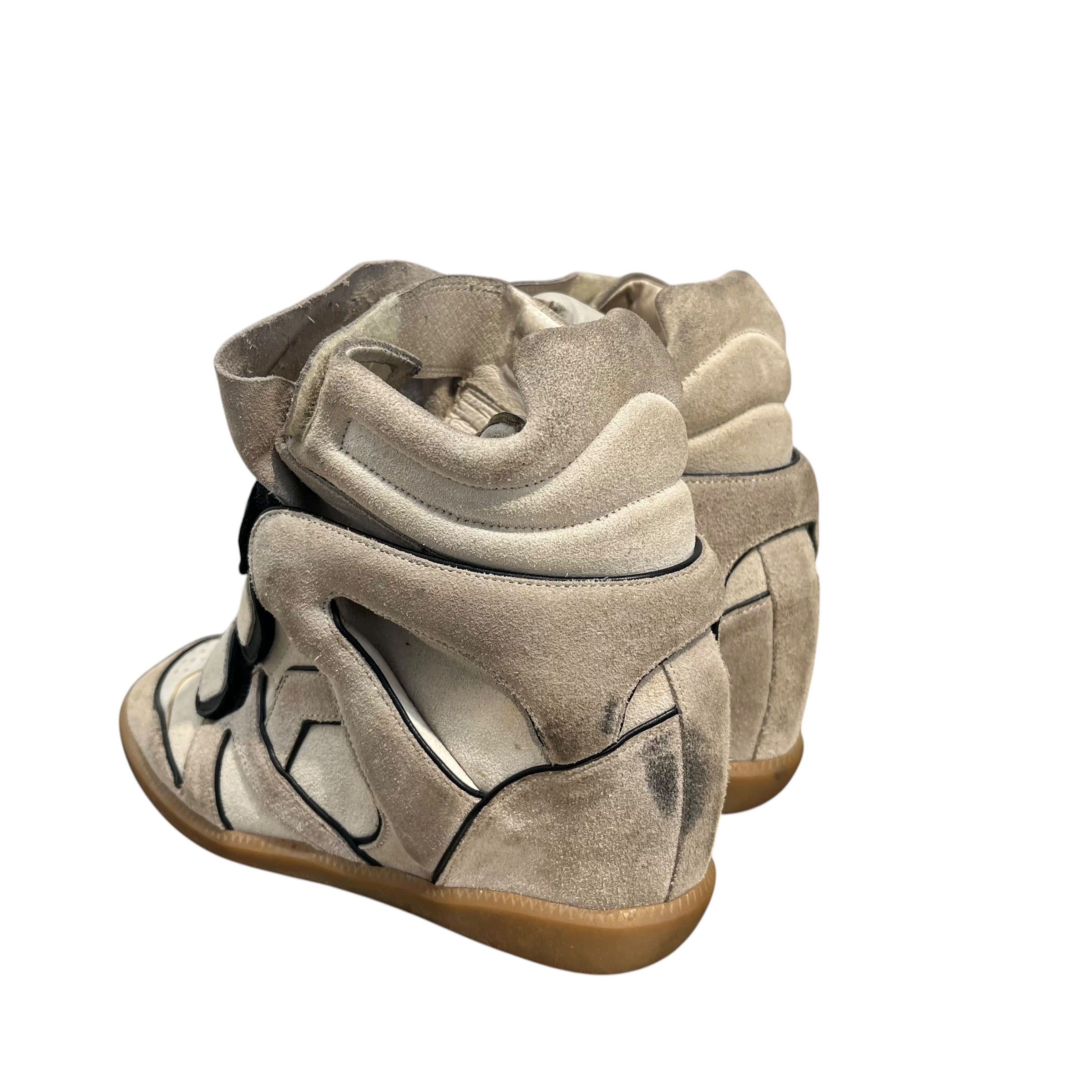 ISABEL MARANT/Hi-Sneakers/EU 38/Leather/BEG/WEDGE SNEAKER HIGH view 2