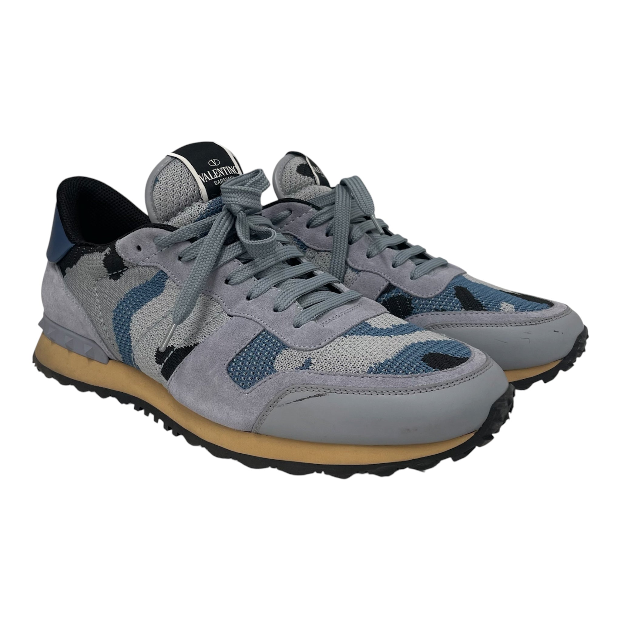 VALENTINO GARAVANI/Low-Sneakers/US 12/Nylon/IDG/ROCKRUNNER GREY INDIGO view 1