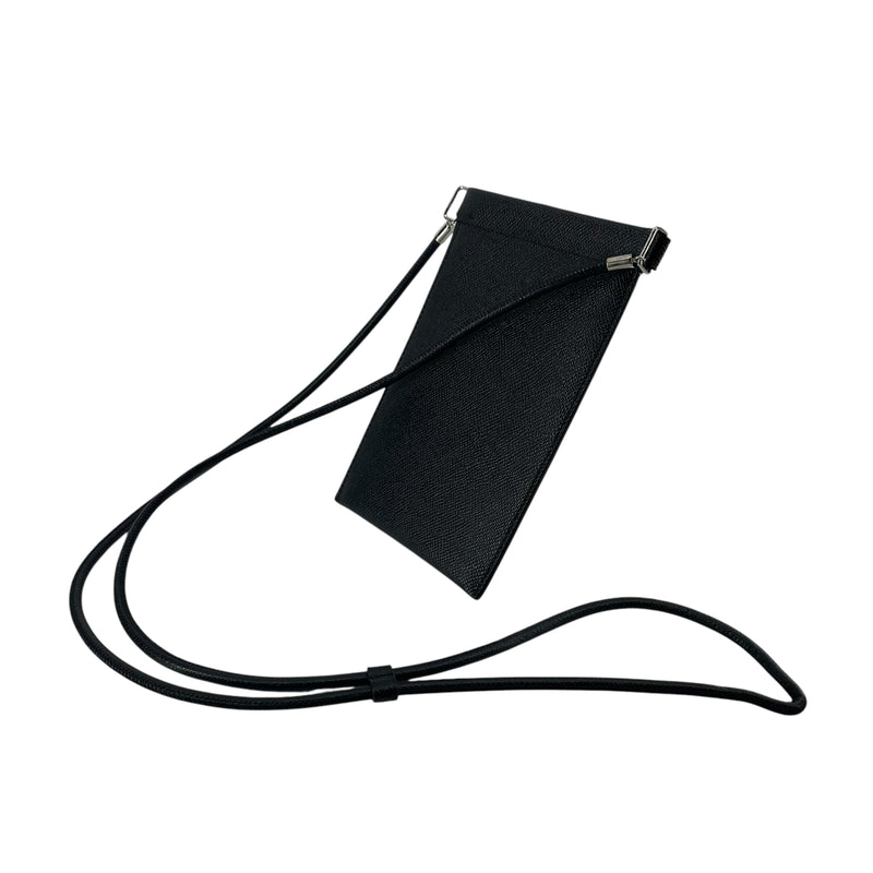 Maison Margiela/Cross Body Bag/Faux Leather/BLK/PHONE POUCH