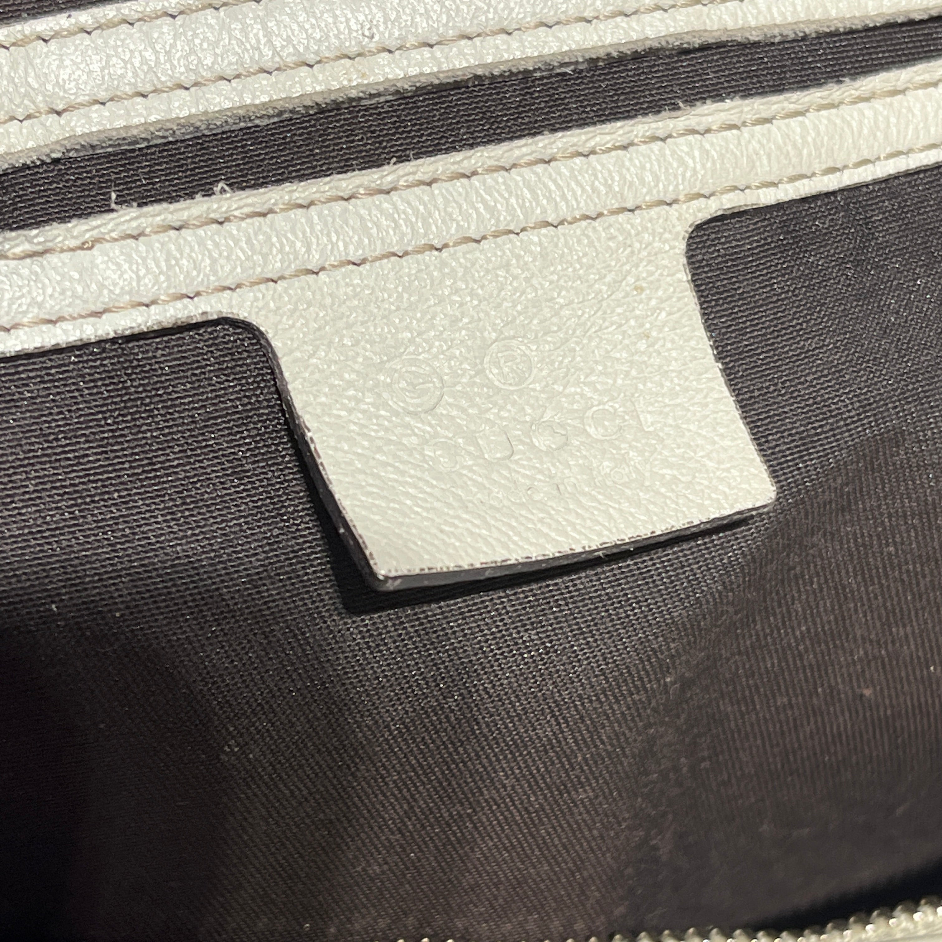 GUCCI/Boston Bag/Monogram/Leather/CRM/GG Guccissima Marmont Boston view 6