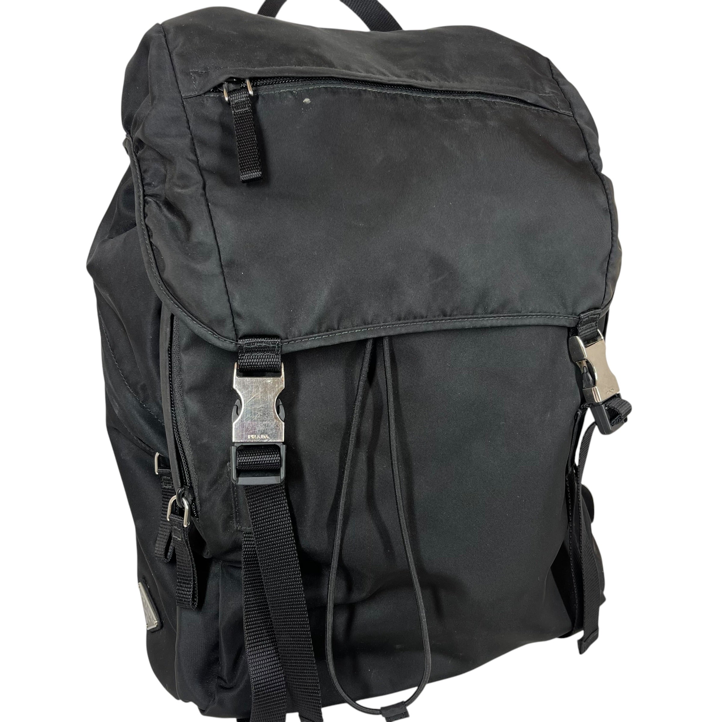 PRADA/Backpack/Nylon/BLK/NYLON CINCH BACKPACK view 6