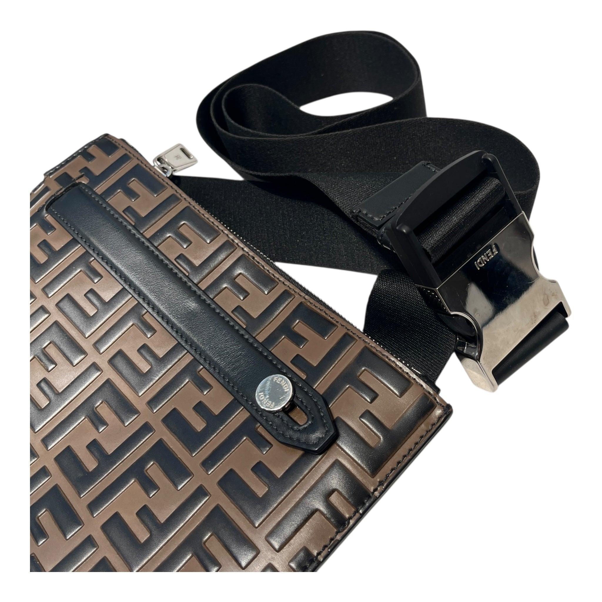 FENDI/Cross Body Bag/Monogram/Leather/BRW/SMOOTH LEATHER CROSS BODY BAG view 5