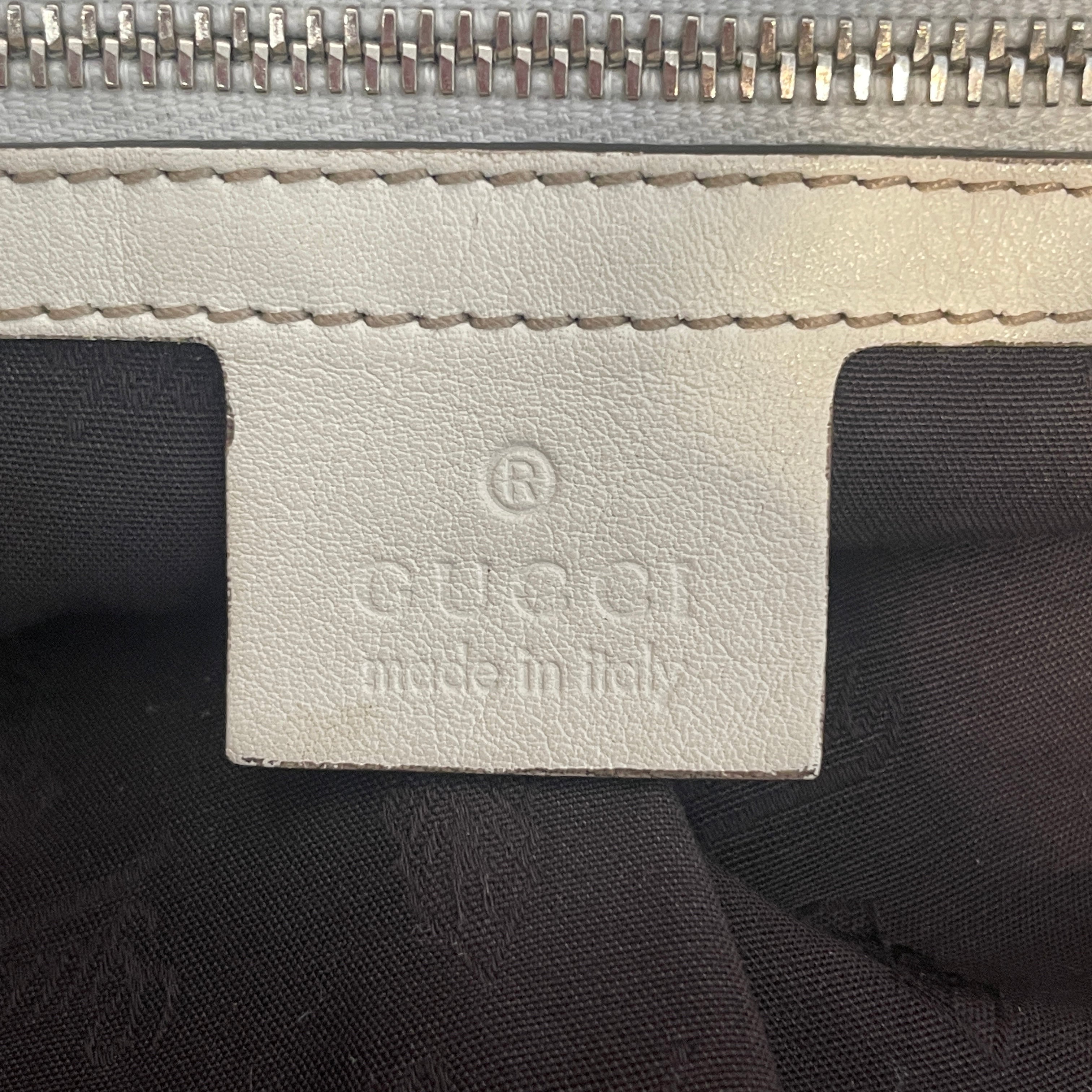 GUCCI/Tote Bag/Monogram/Leather/WHT/Horsebit 1955 leather view 5