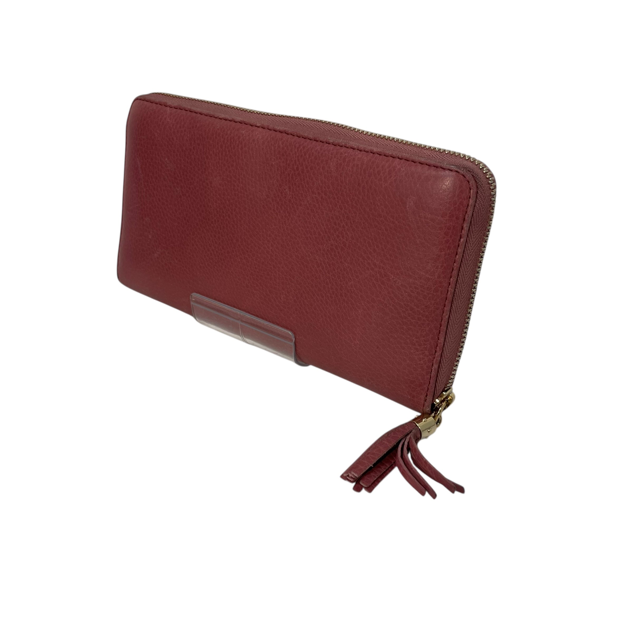 GUCCI/Long Wallet/Leather/PNK/soho zip contintental wallet view 2
