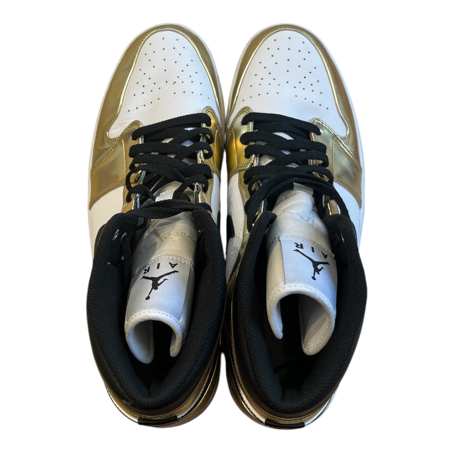 Jordan/Hi-Sneakers/US 14/Leather/GLD/Plain-Toe/Metallic Gold view 4
