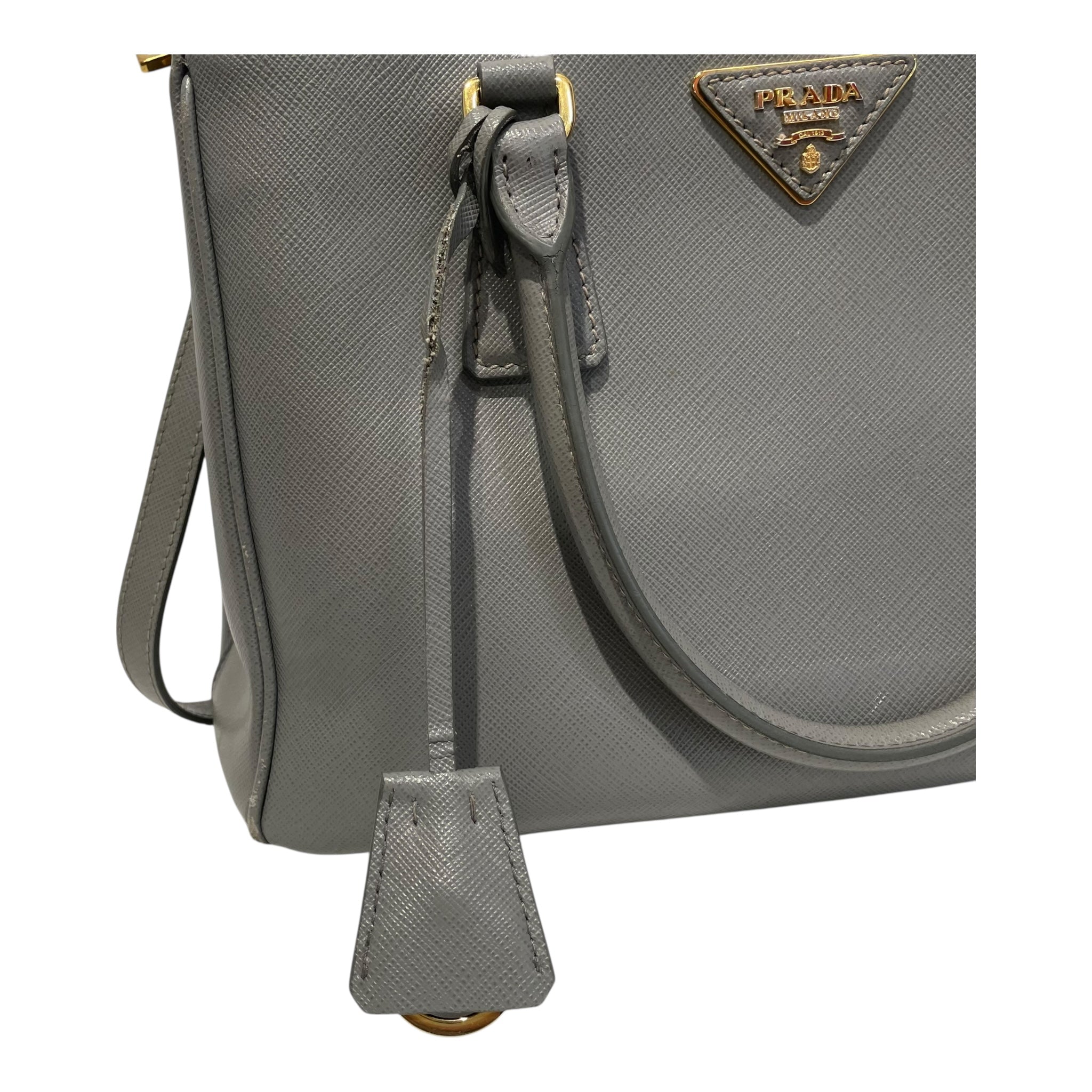 PRADA/Bag/Leather/GRY/Saffiano Galleria view 7