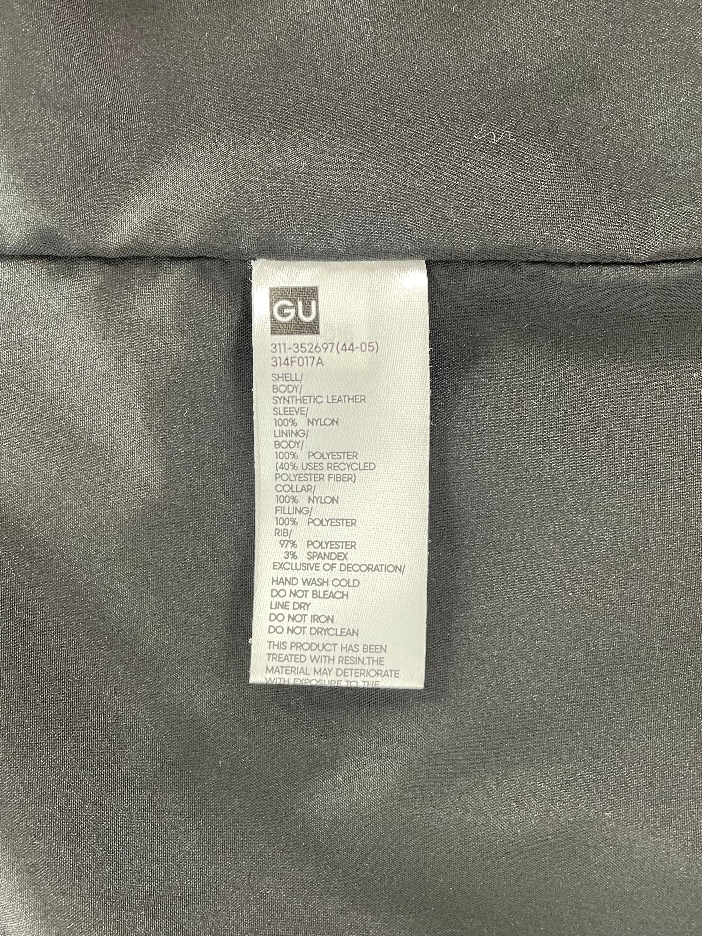 UNDERCOVER/Puffer Jkt/M/Faux Leather/BLK/FAUX LEATHER GU COLLAB view 3