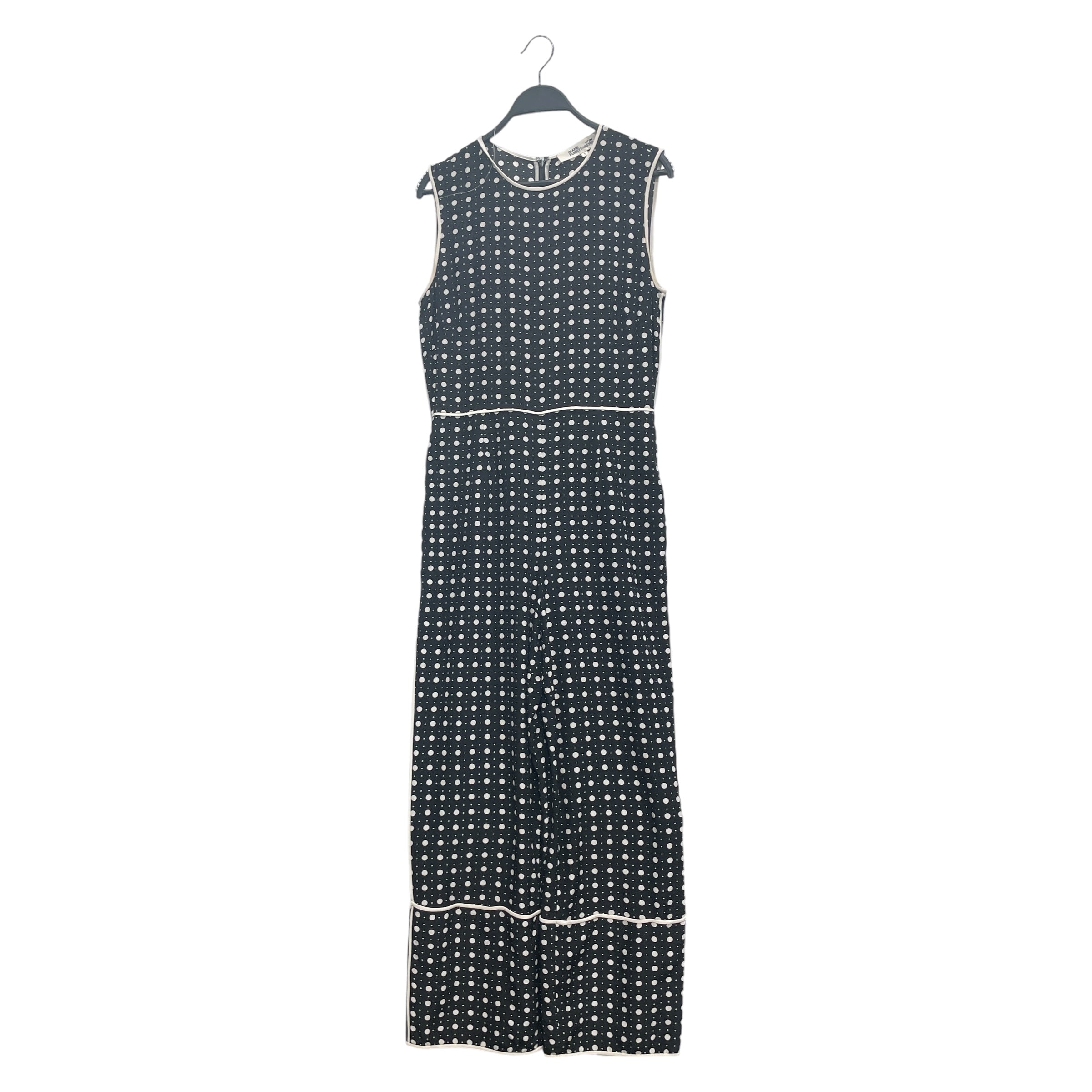 DIANE von FURSTENBERG/Dress/6/Polka dot/Silk/BLK/BELTED JUMPSUIT view 3