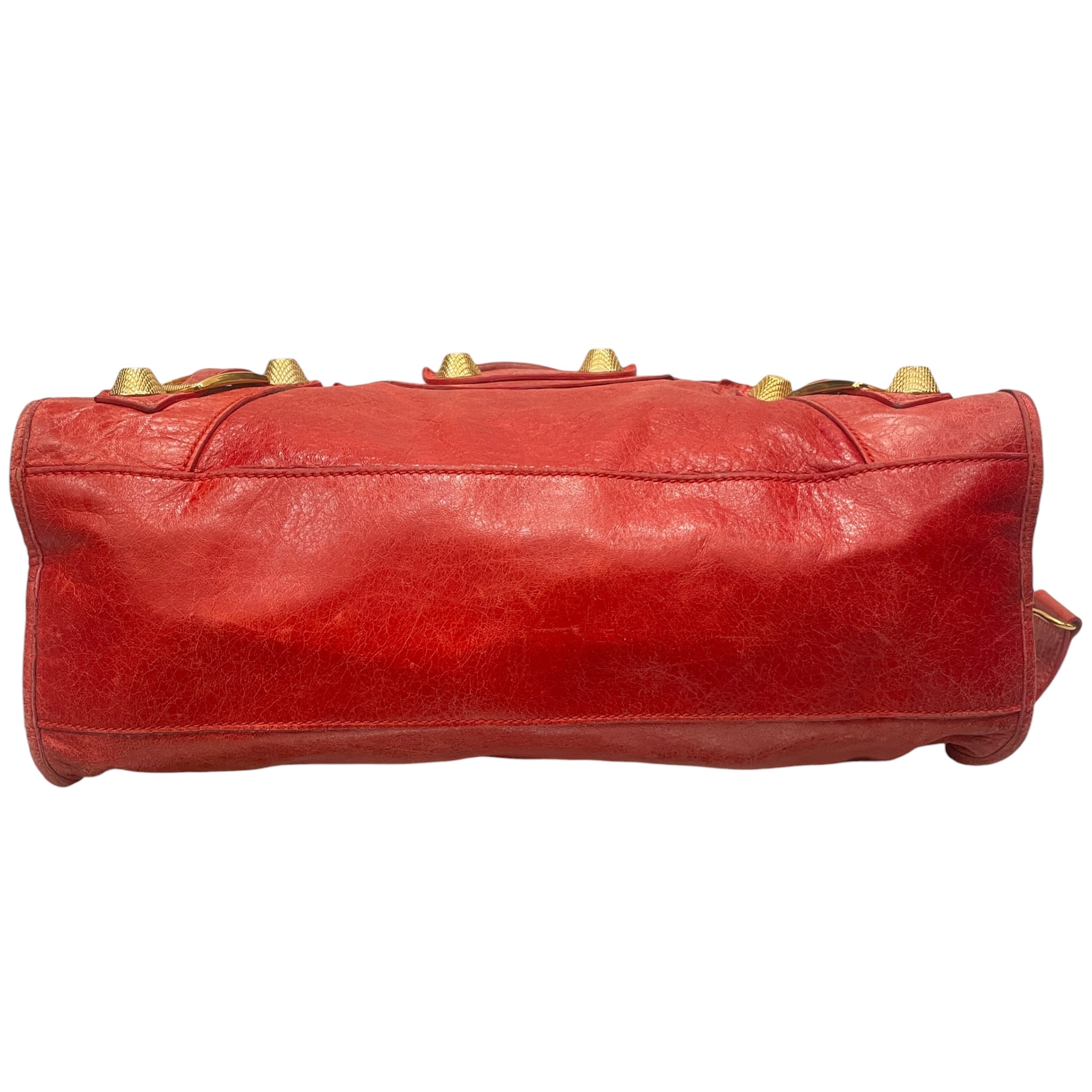 BALENCIAGA/Hand Bag/Lambskin/RED/CITY BAG/MOTORCYCLE/LAMBSKIN view 3